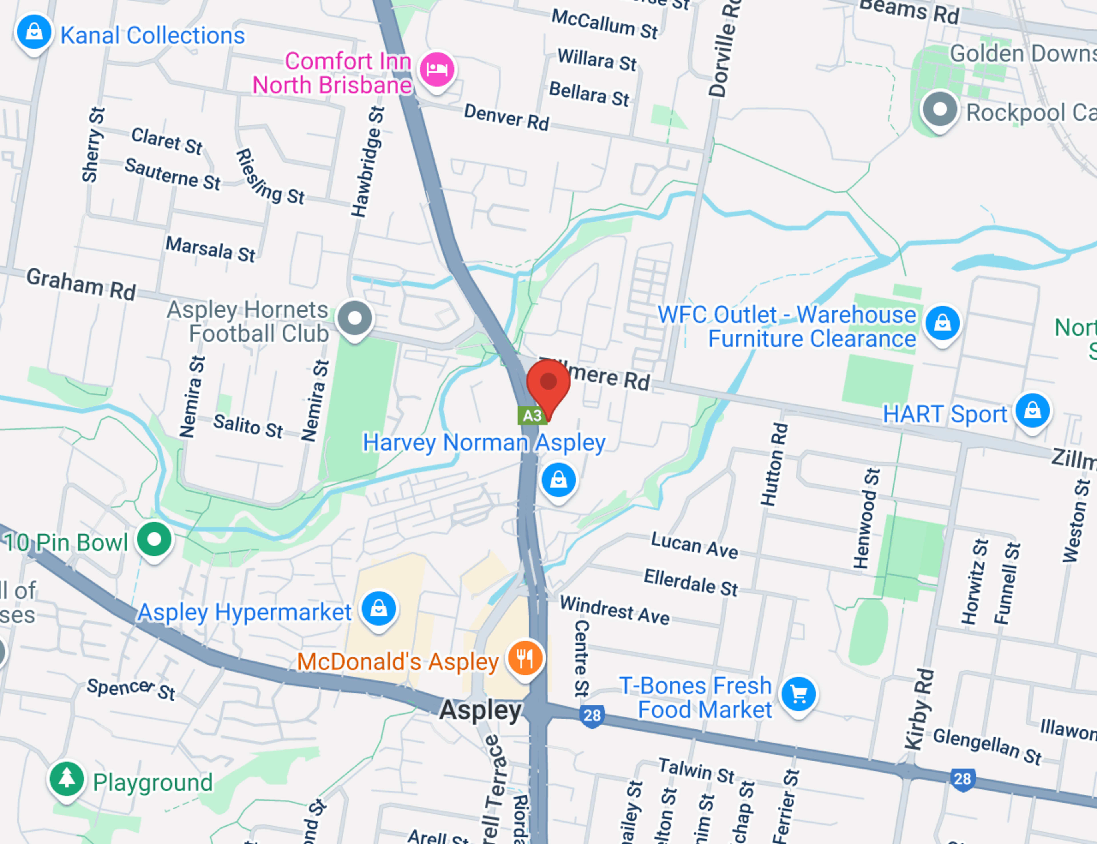 Aspley Mazda map