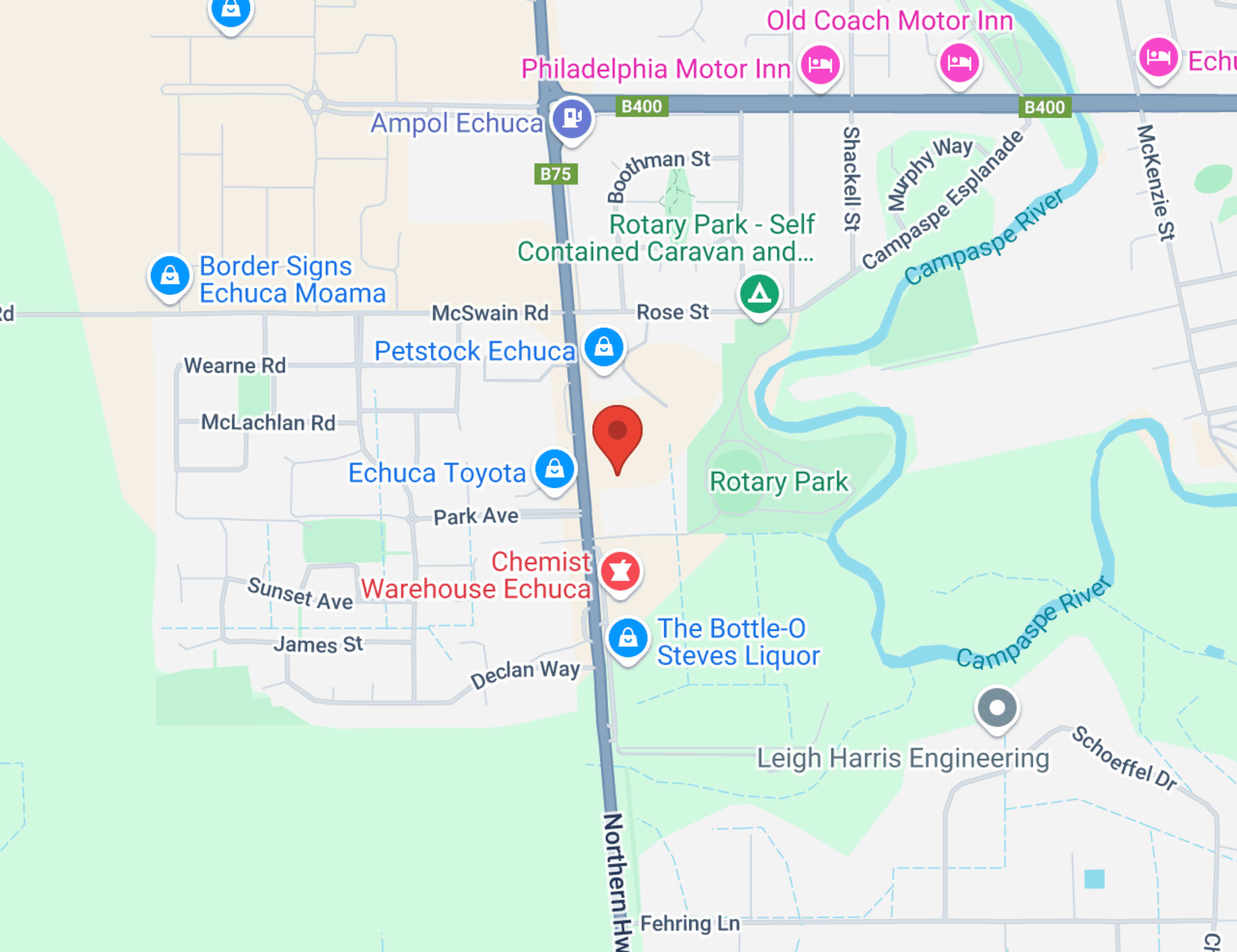 Echuca Subaru - Sales map