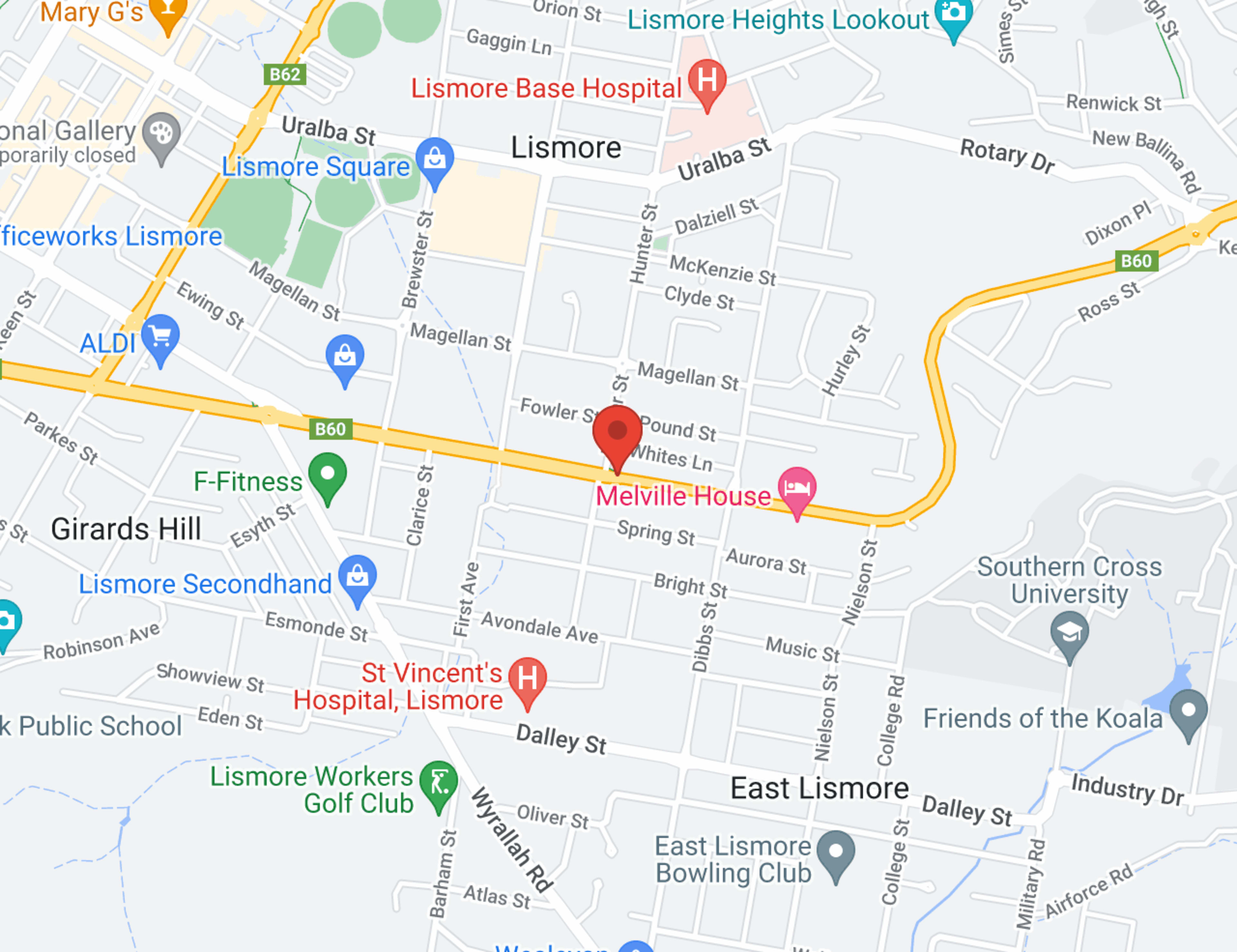 Lismore LDV map