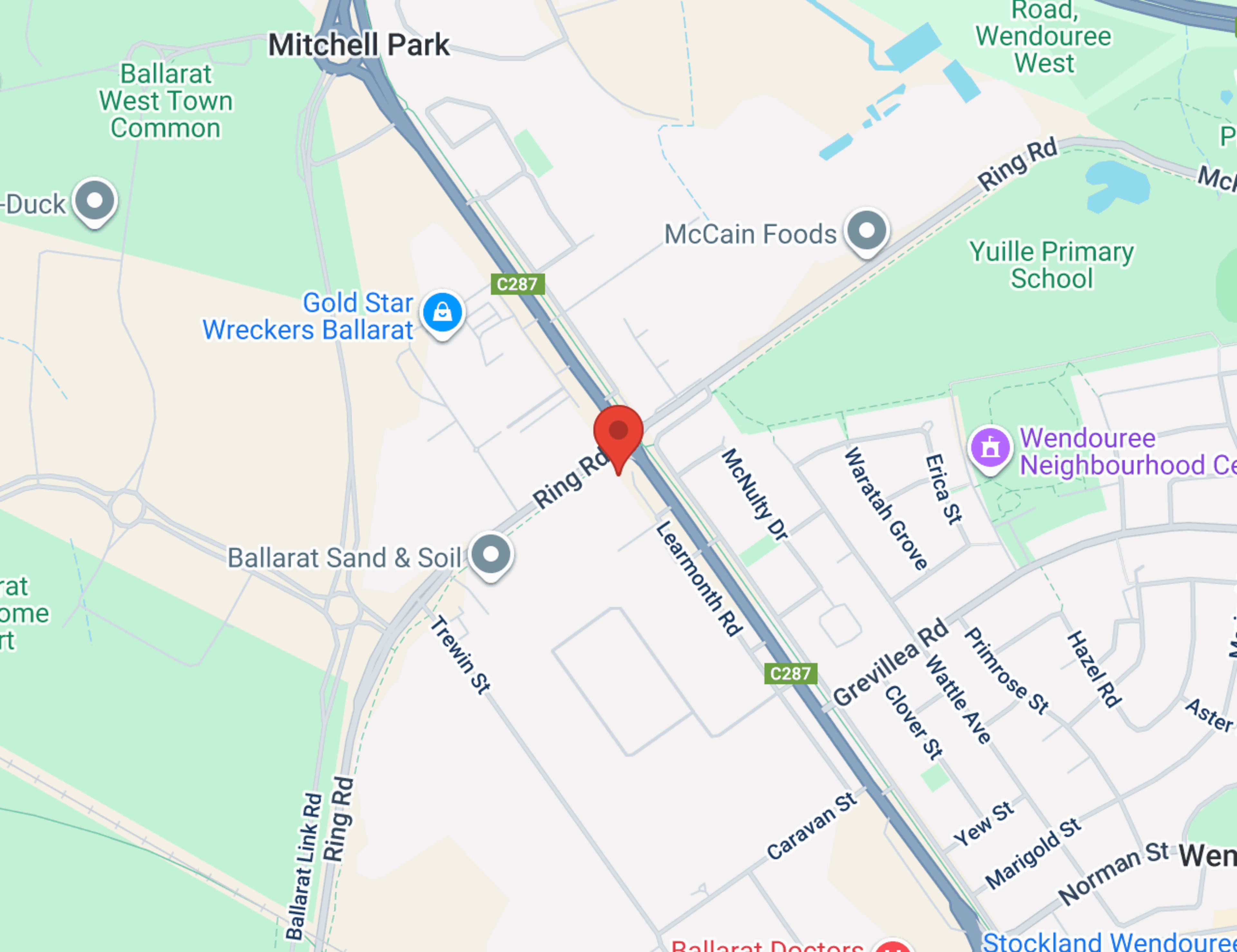 Ballarat City Subaru map