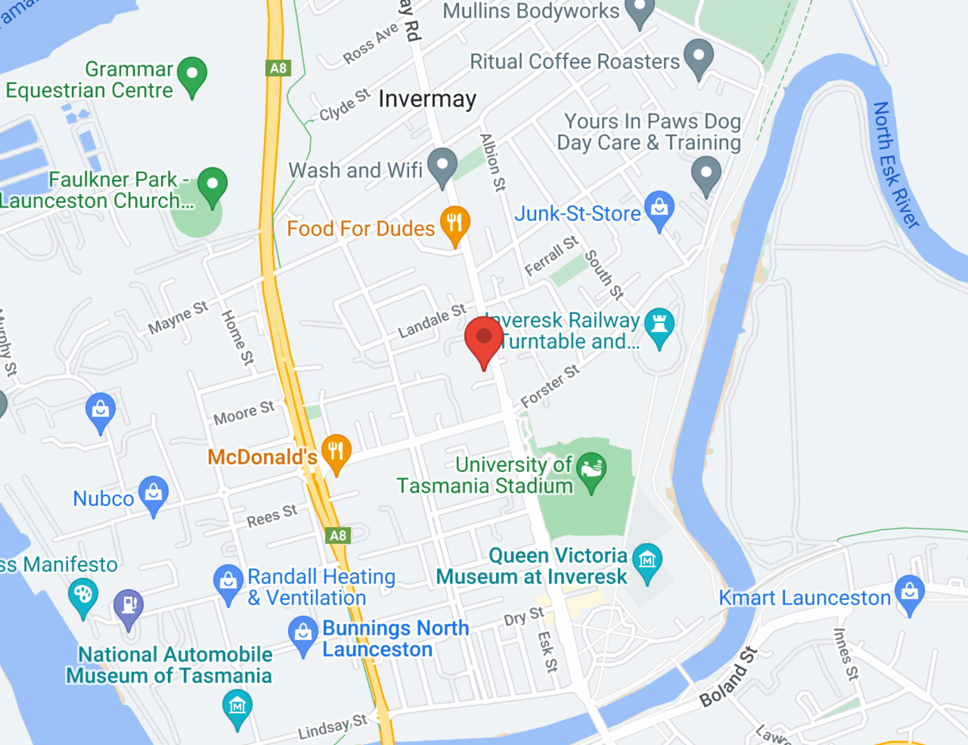 Launceston BMW map