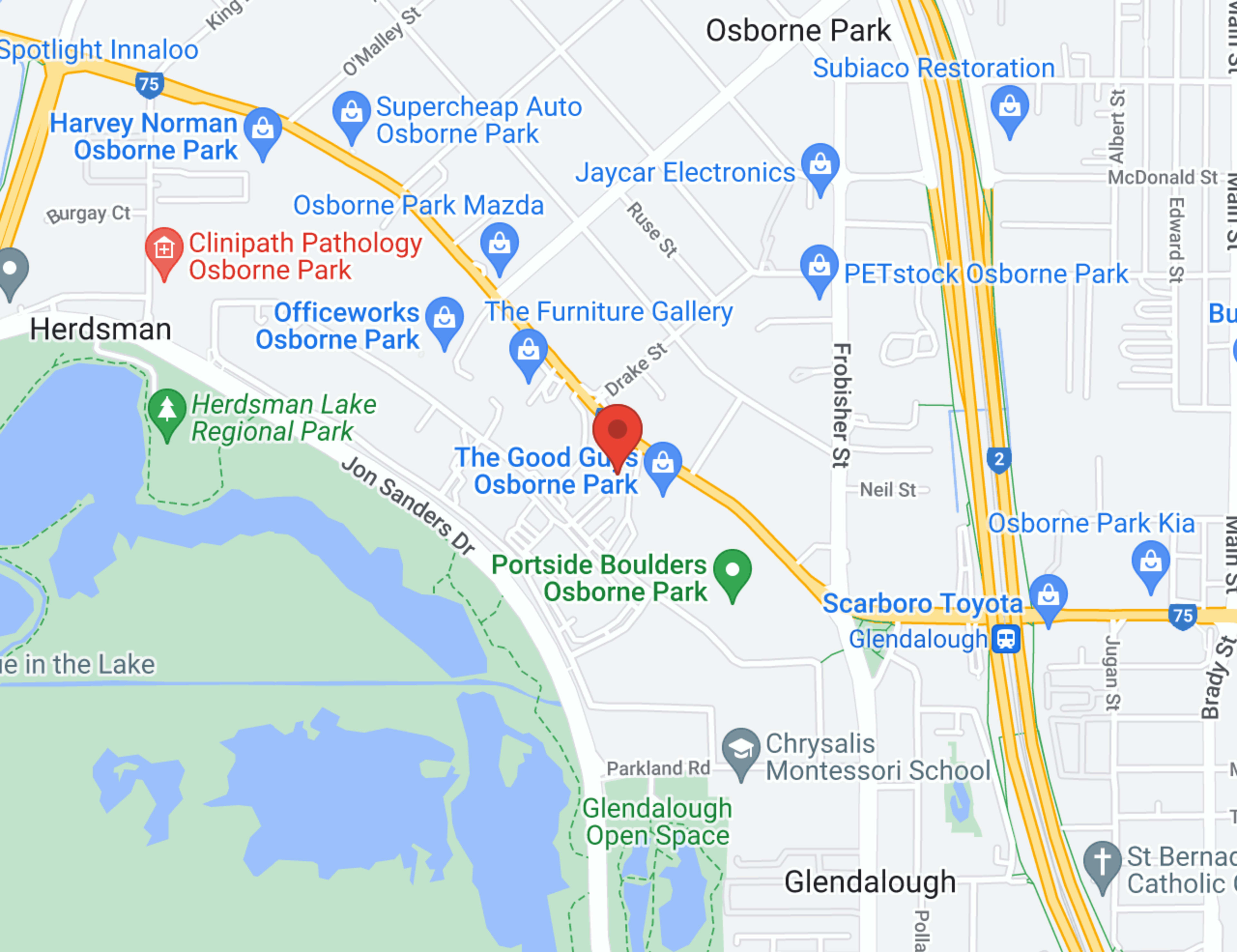 Osborne Park Services map