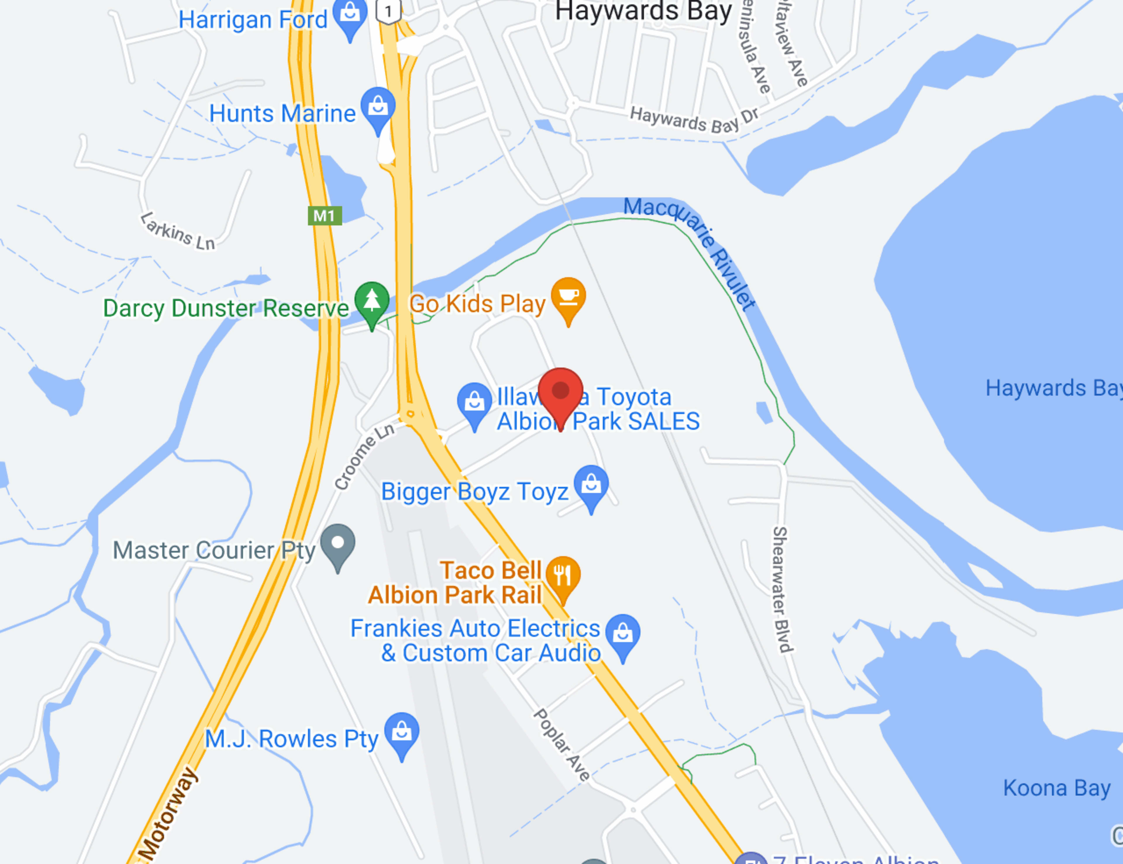 Illawara Hino - Parts map