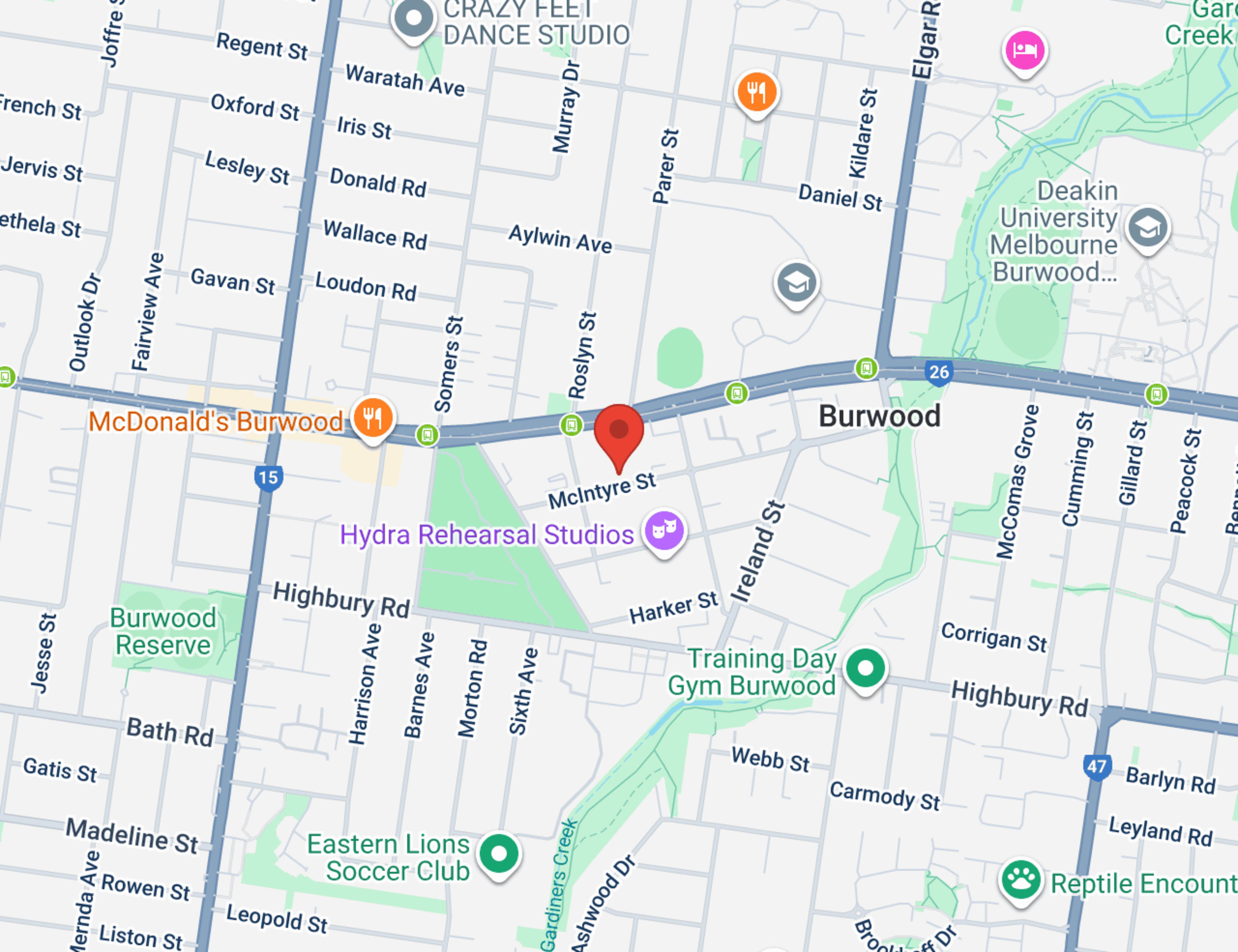 Penfold Parts Department map