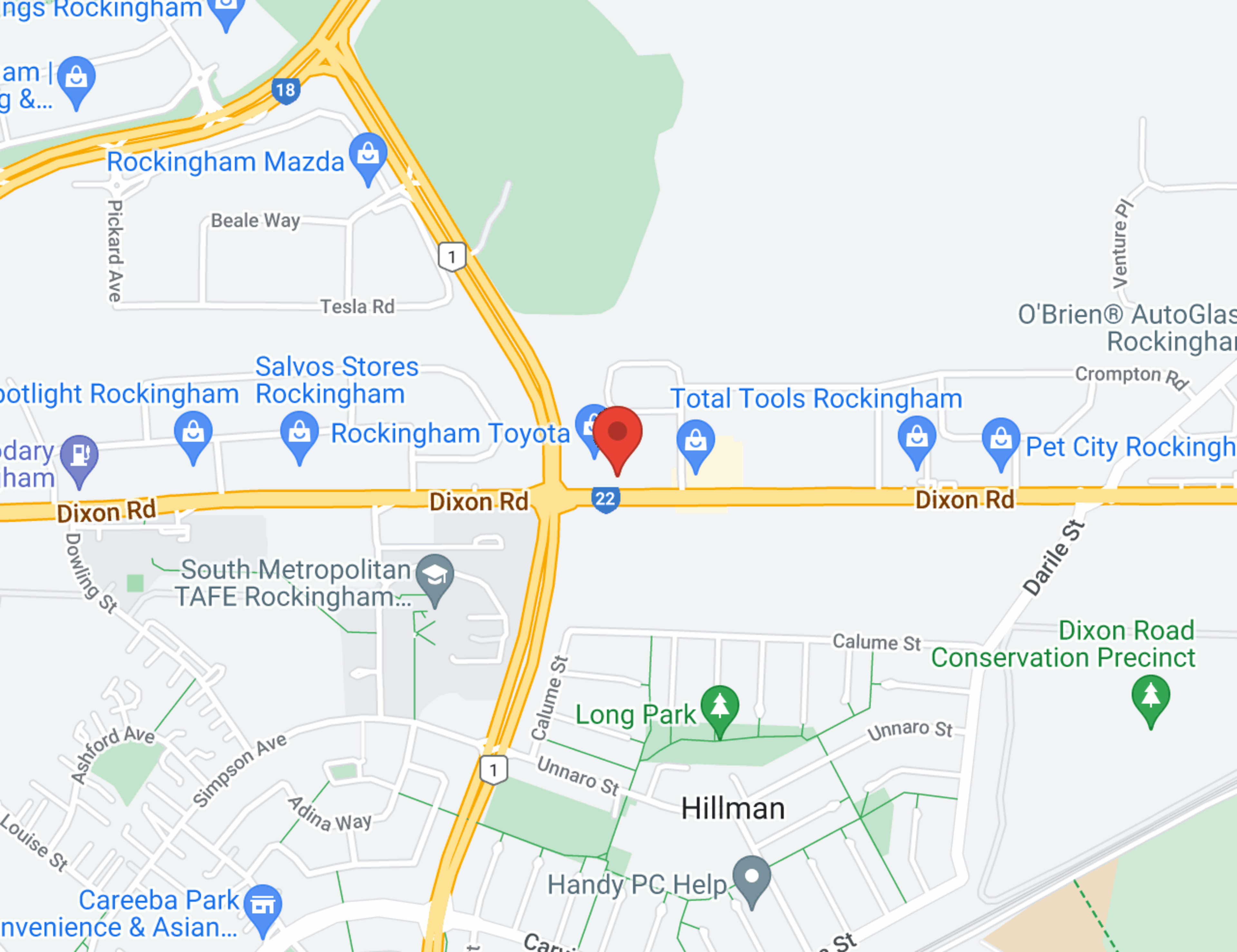 Rockingham Mahindra map