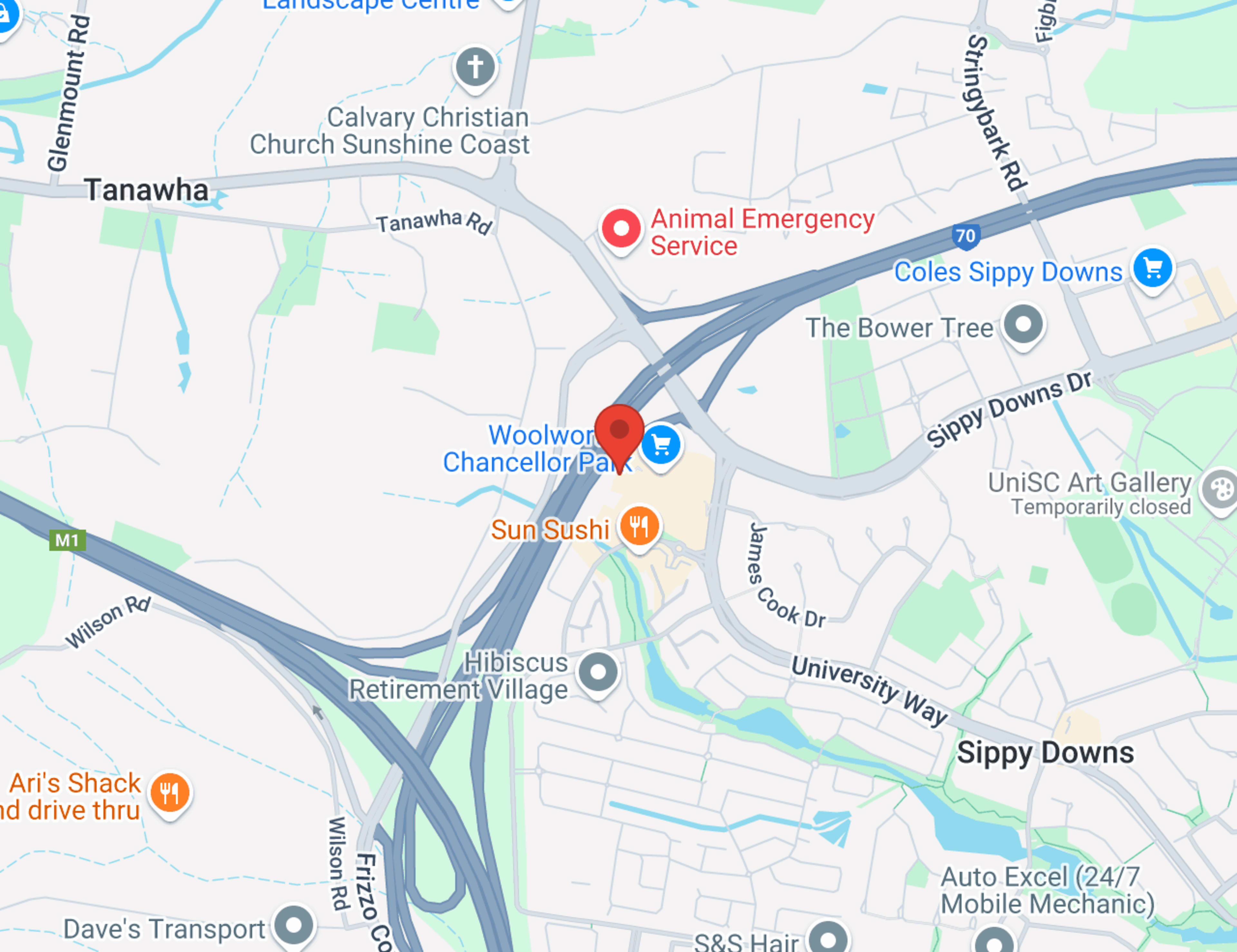 Sunshine Toyota - Service map