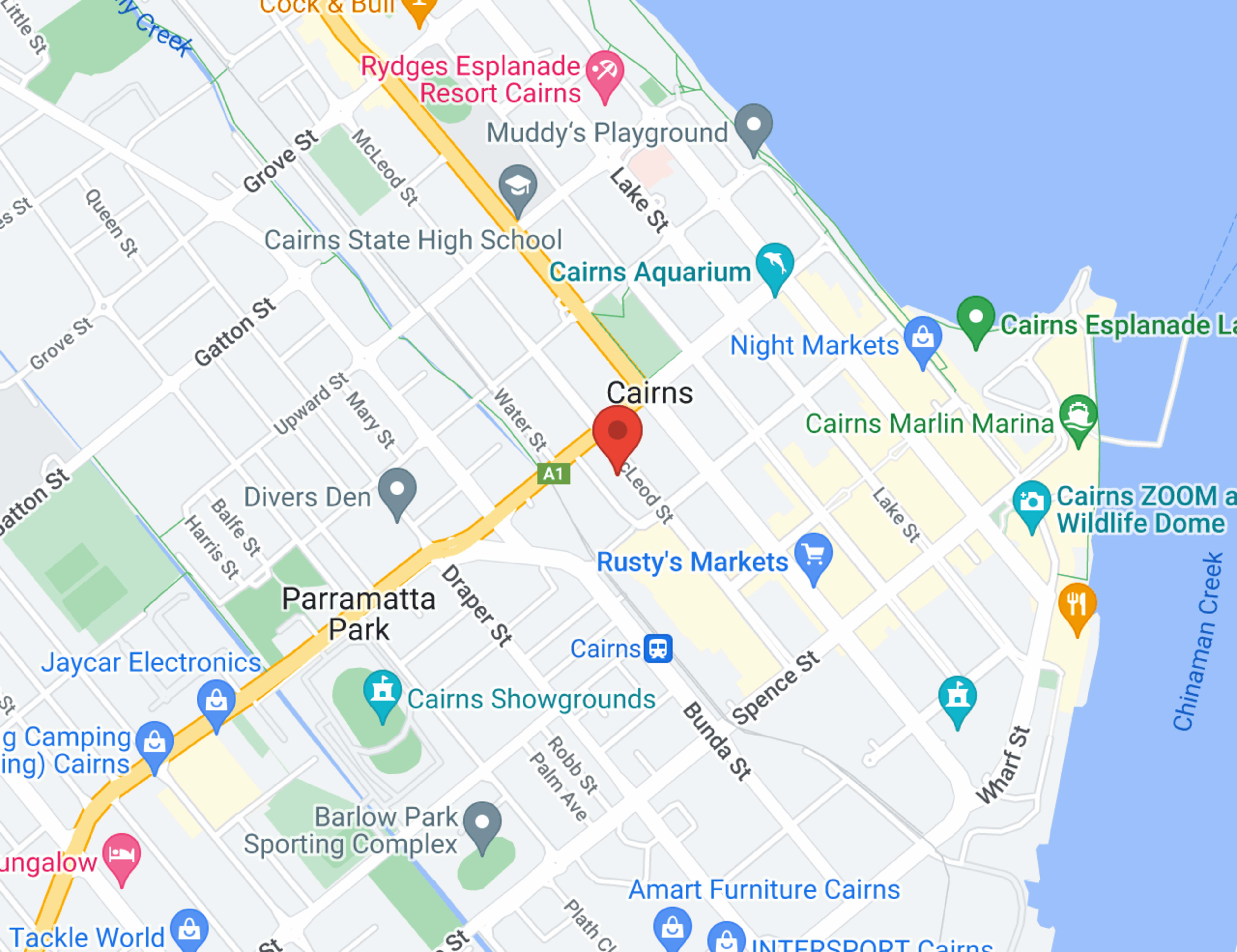 Mercedes-Benz Cairns map