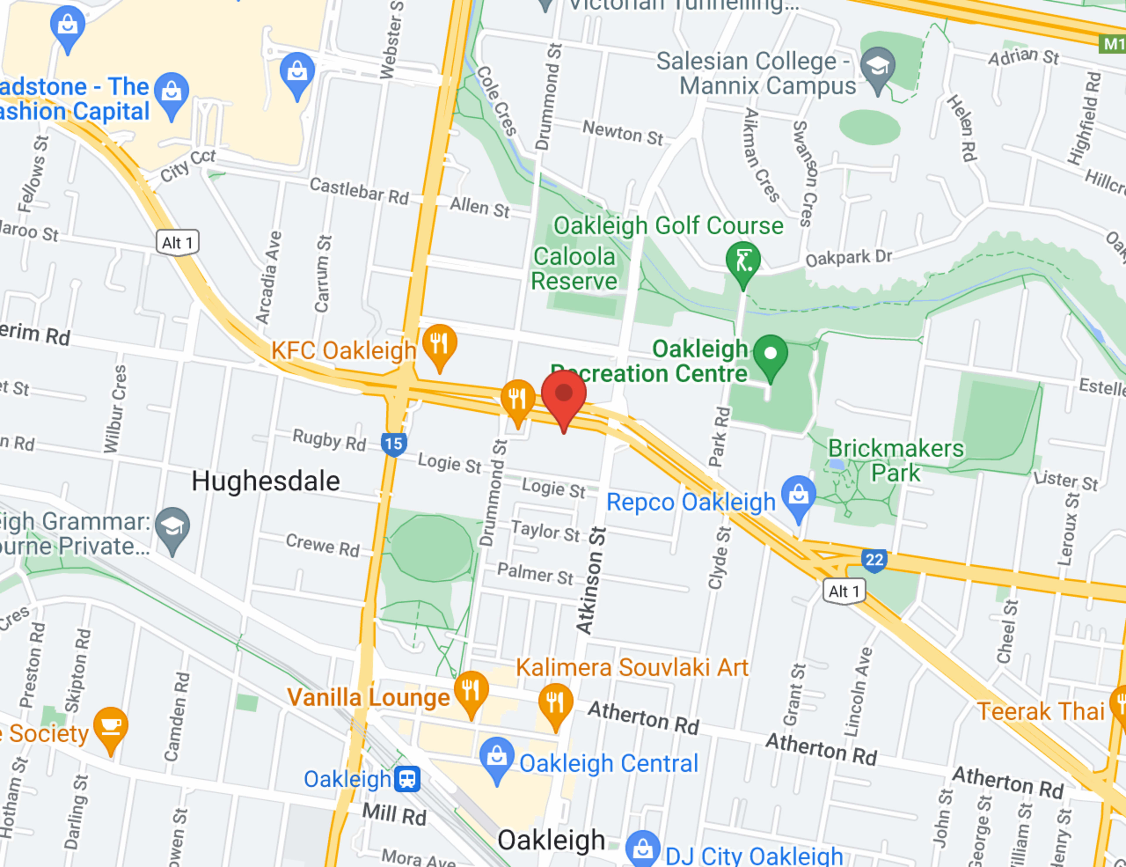 Chadstone Ford map