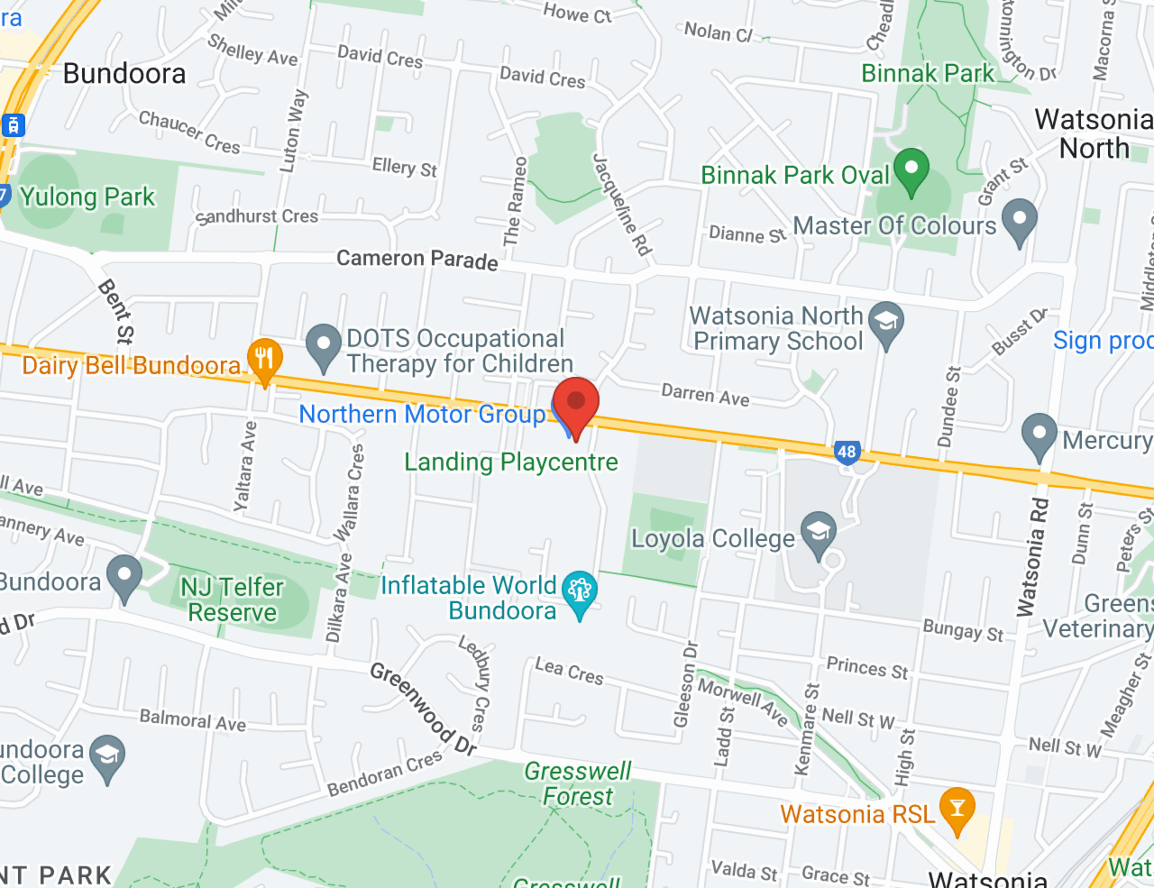 Northern Motor Group map