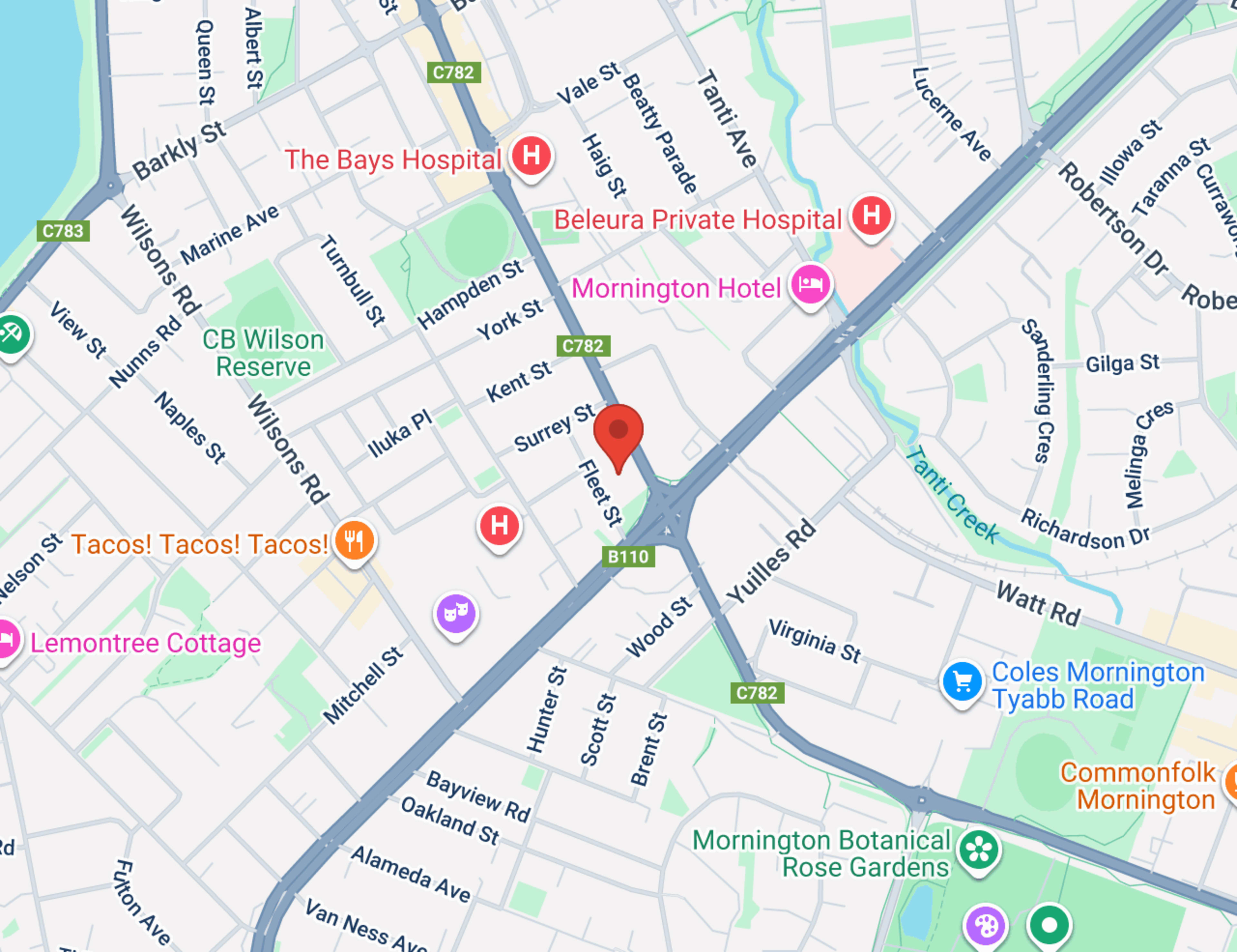 Mornington Mazda map