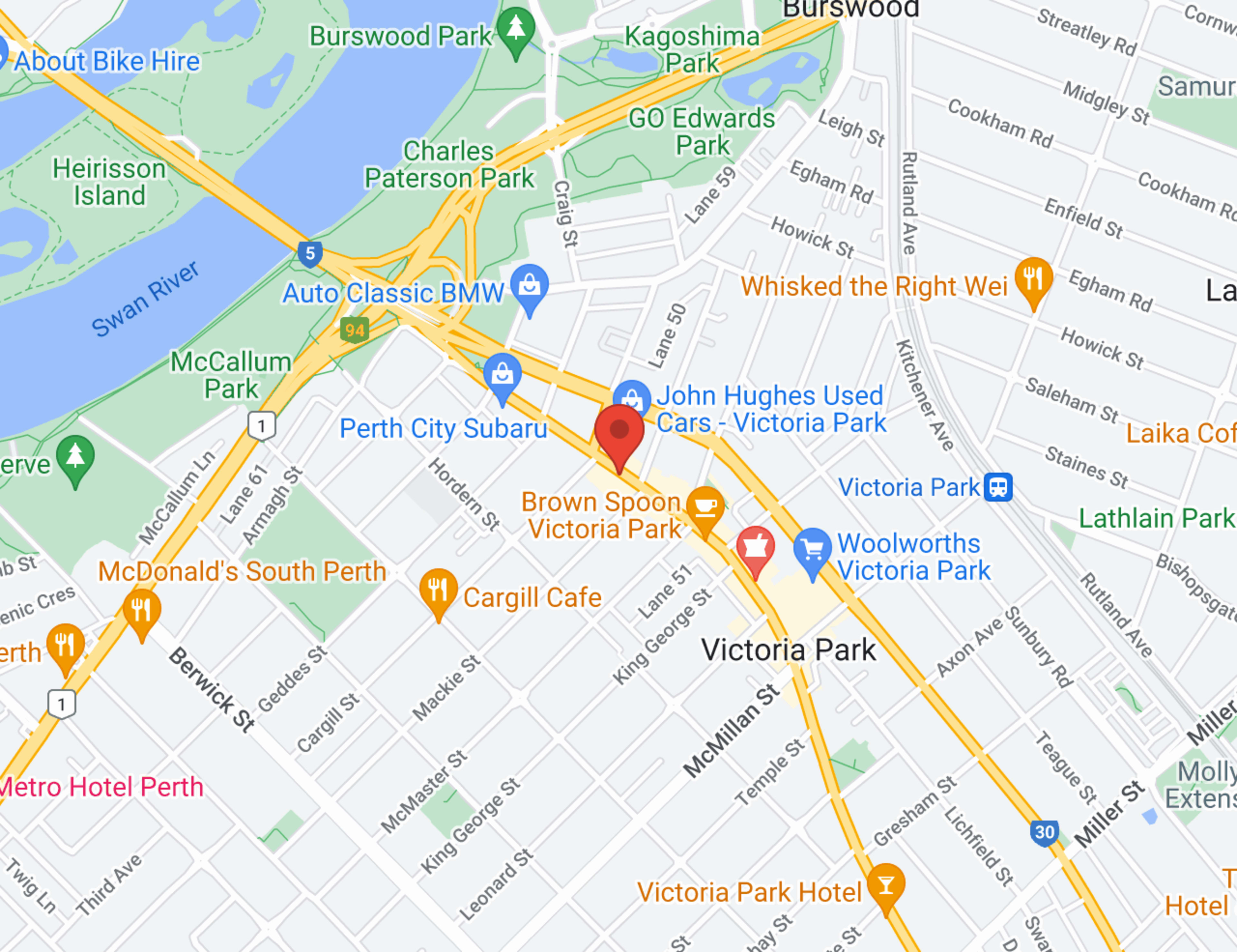 John Hughes Buying Department map