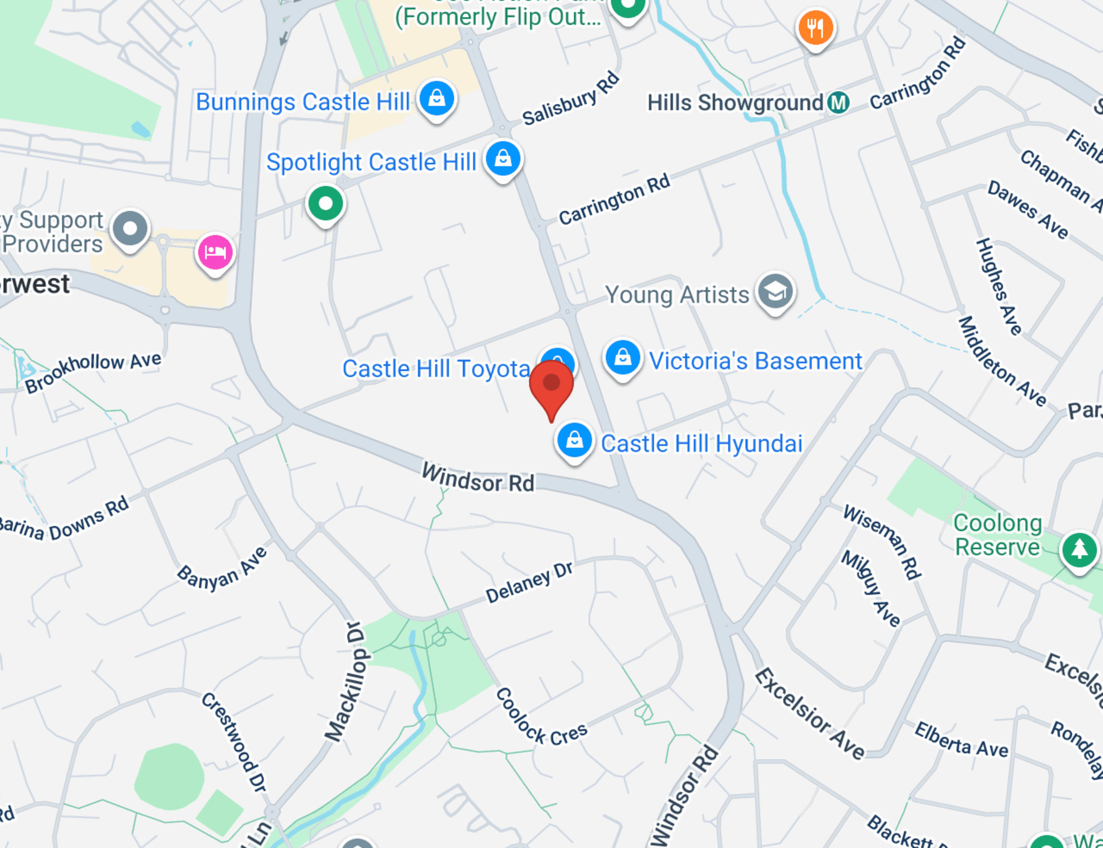 Castle Hill Jeep - Service map