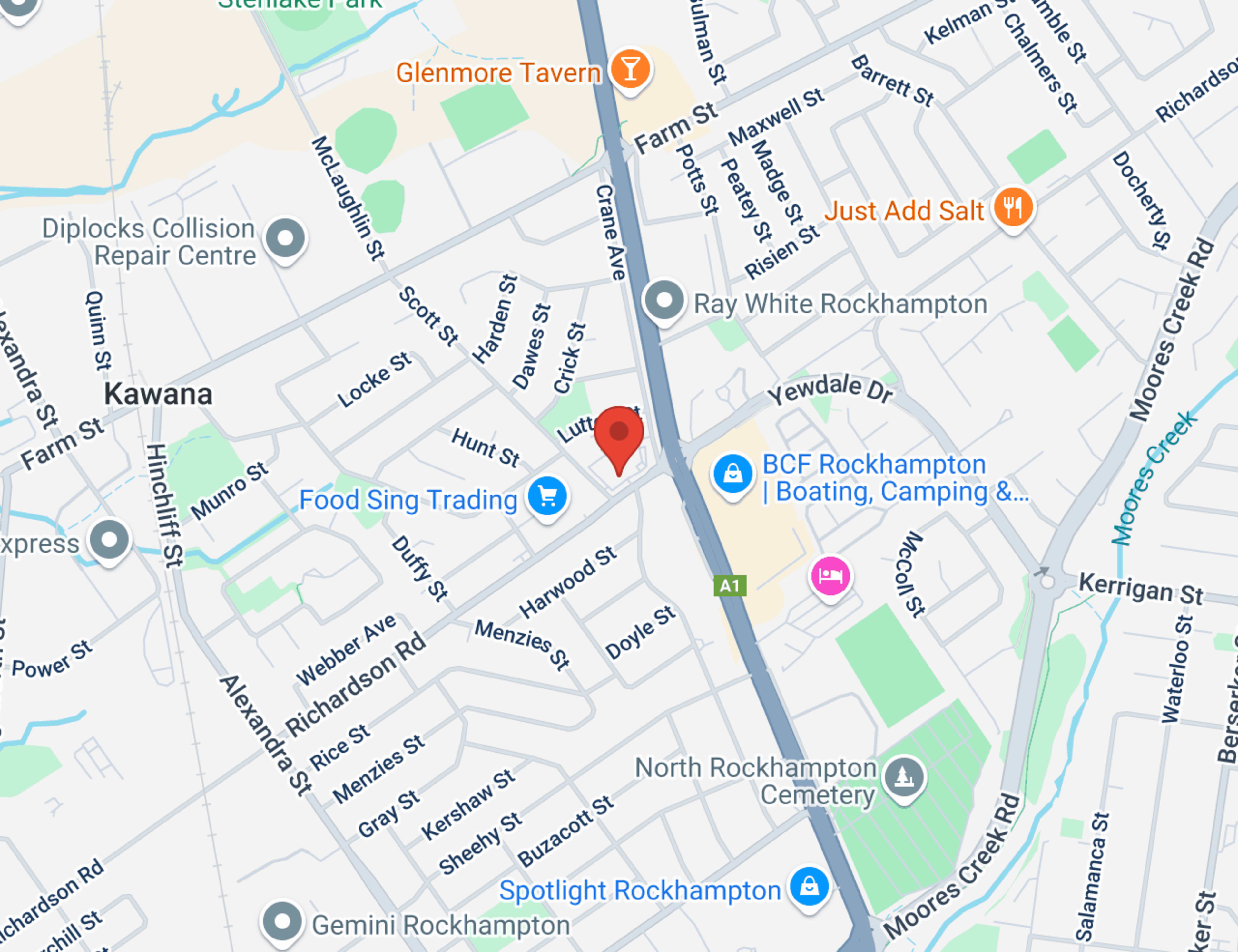 Lawrences Motor Group map