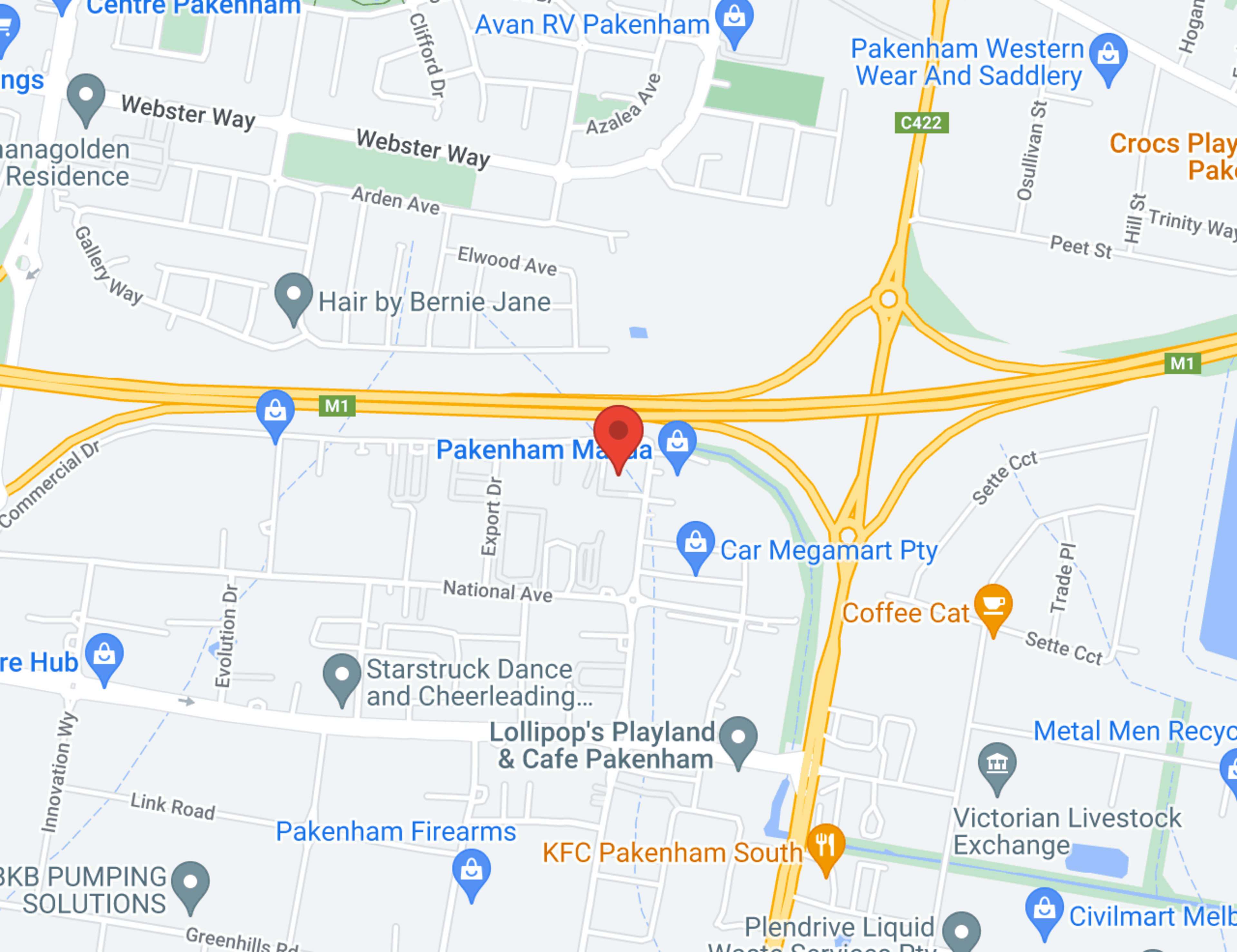 Pakenham Ford - Service map