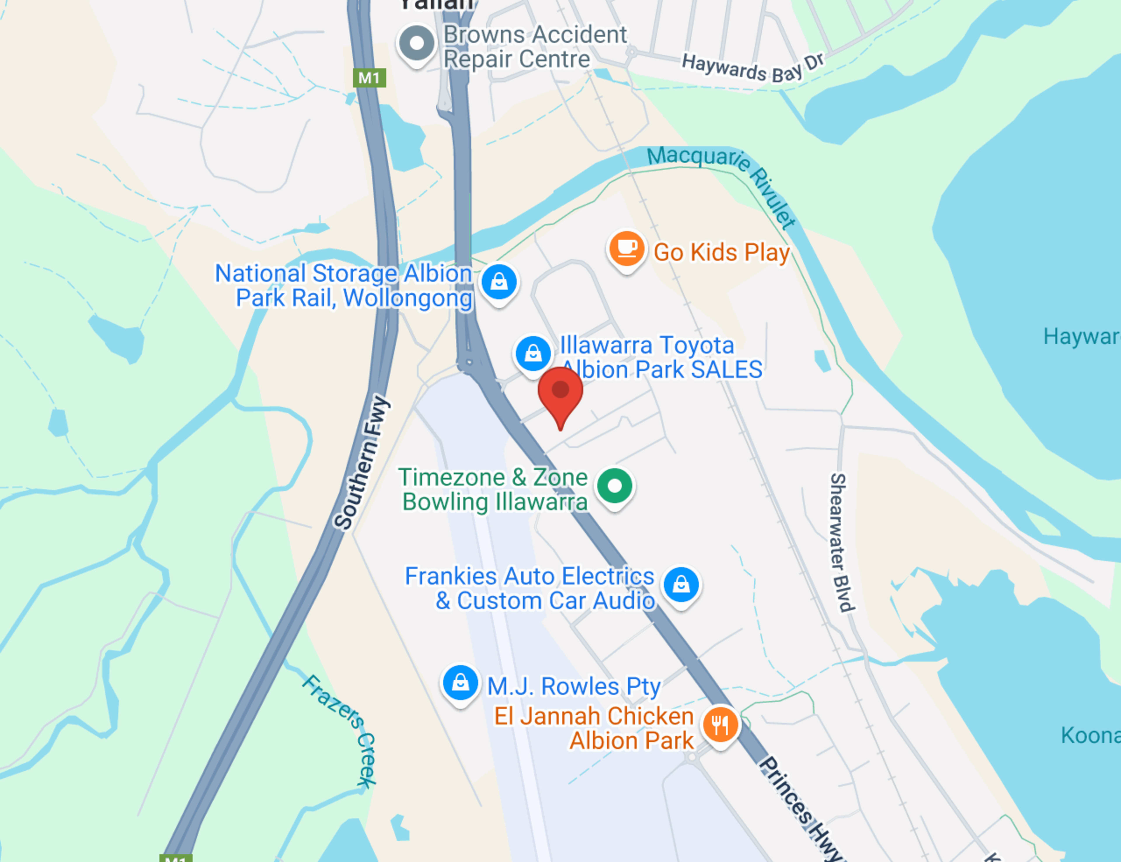 Albion Park Mitsubishi map