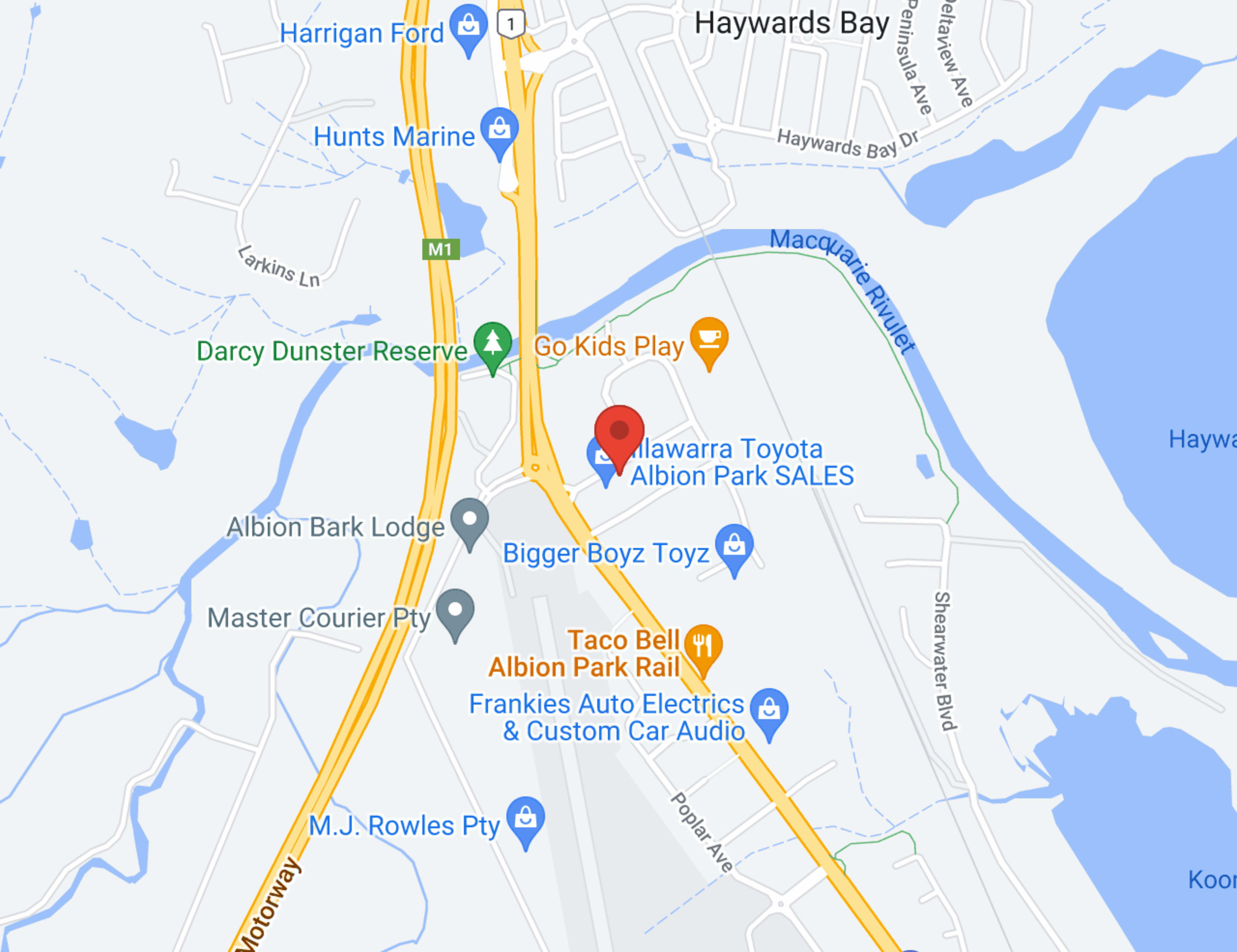 Illawarra Toyota (Albion Park Rail) map