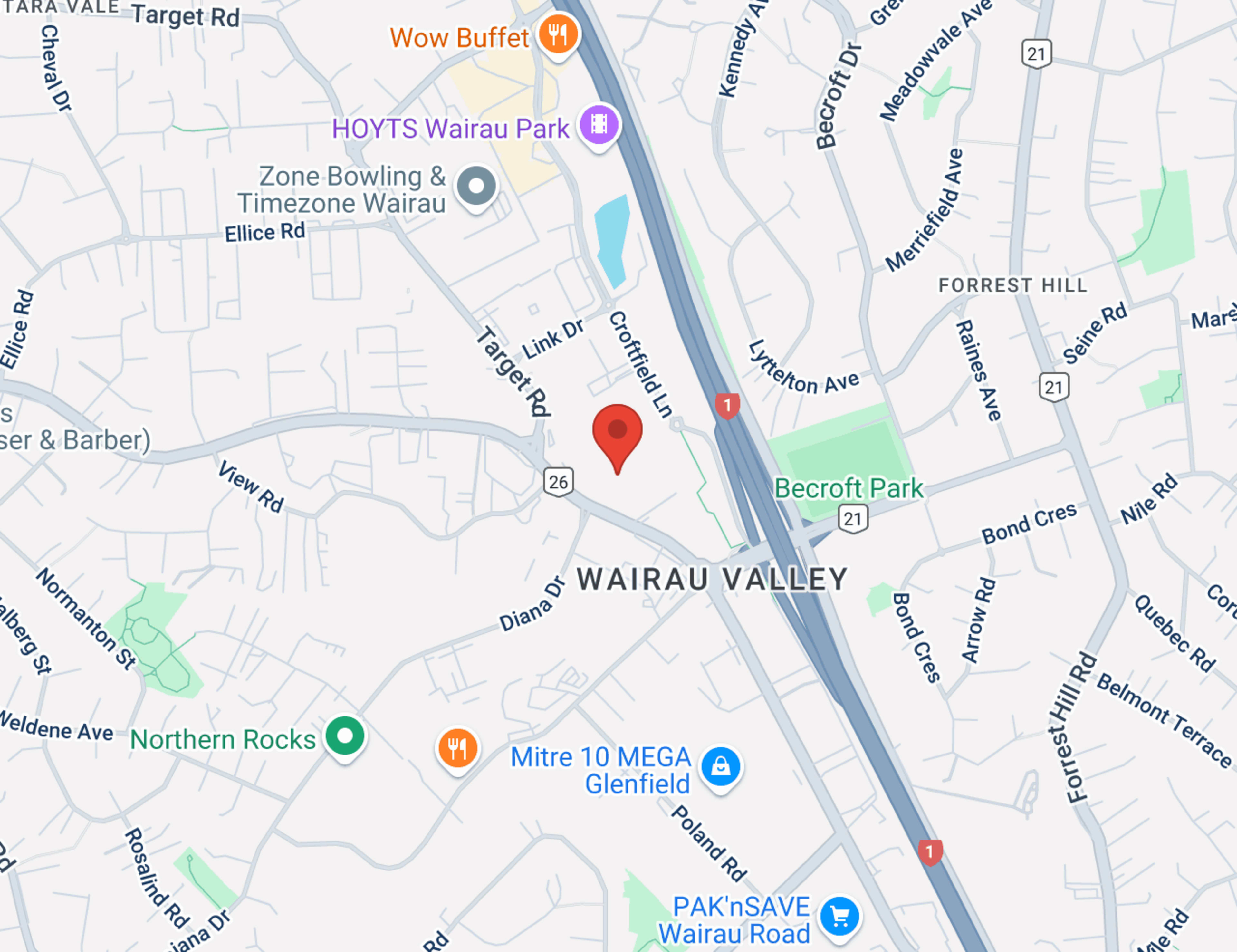 Ingham Chery North Shore map