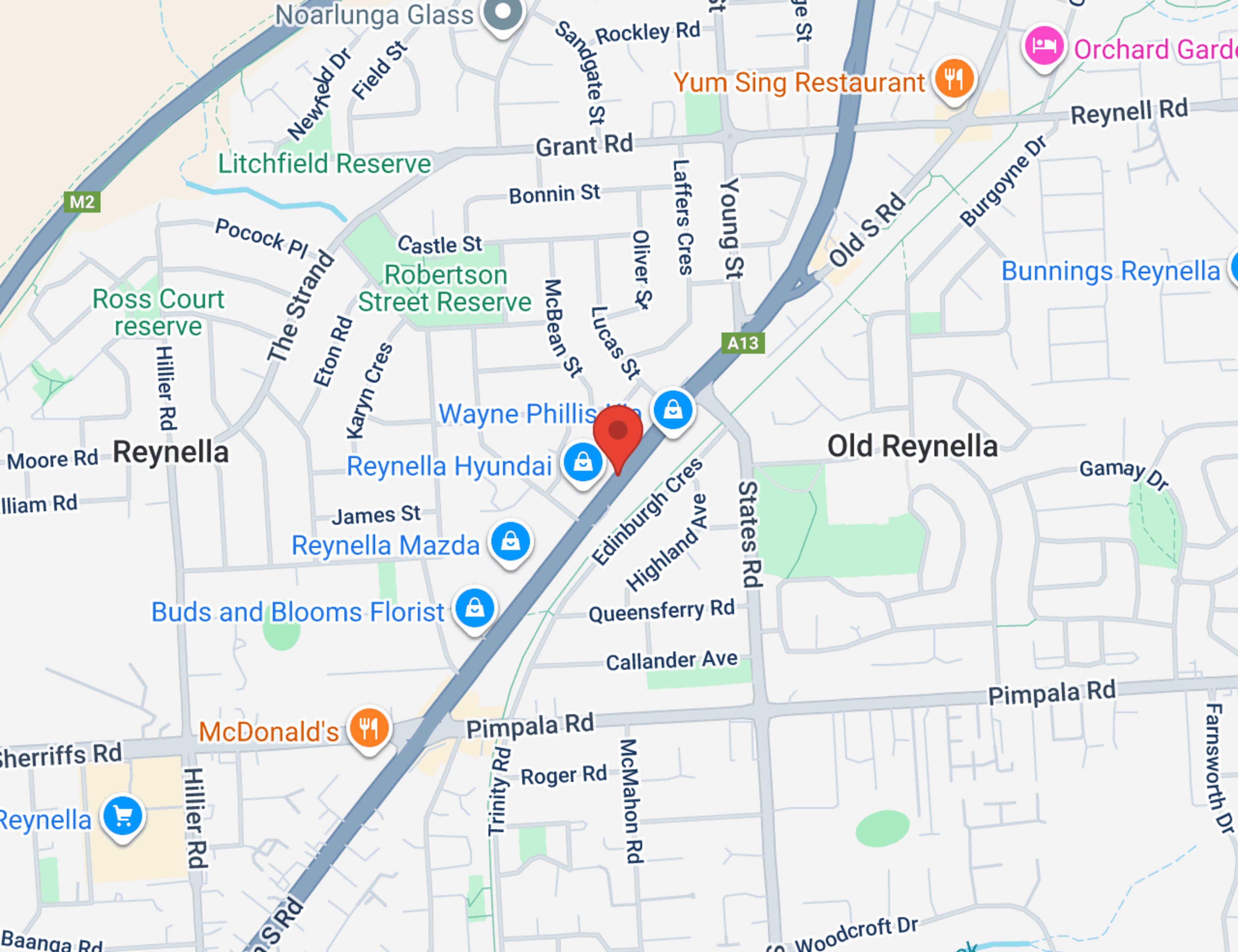 Geely Reynella map