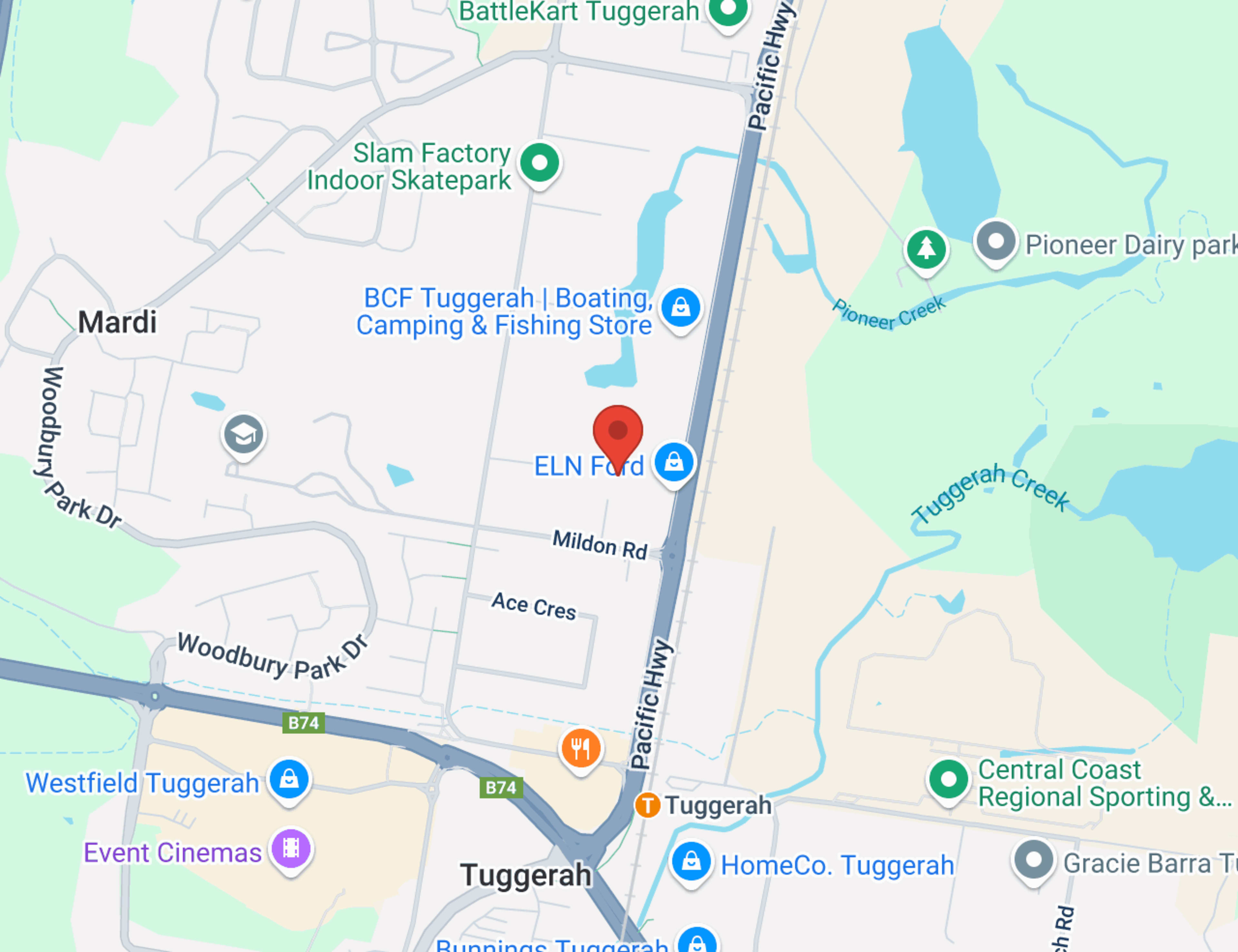 E.L.N. Motor Group map