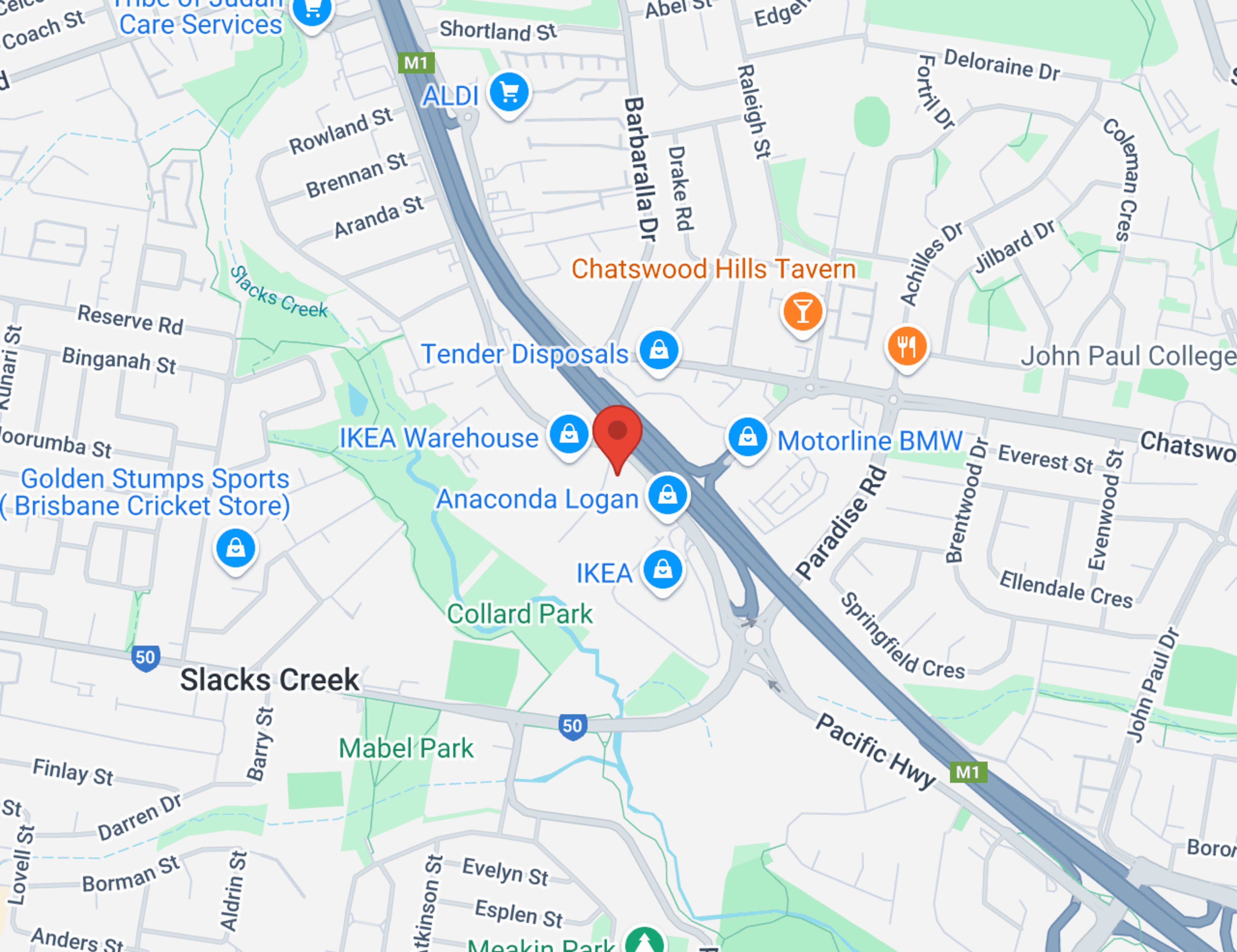 Keema Hyundai Springwood map