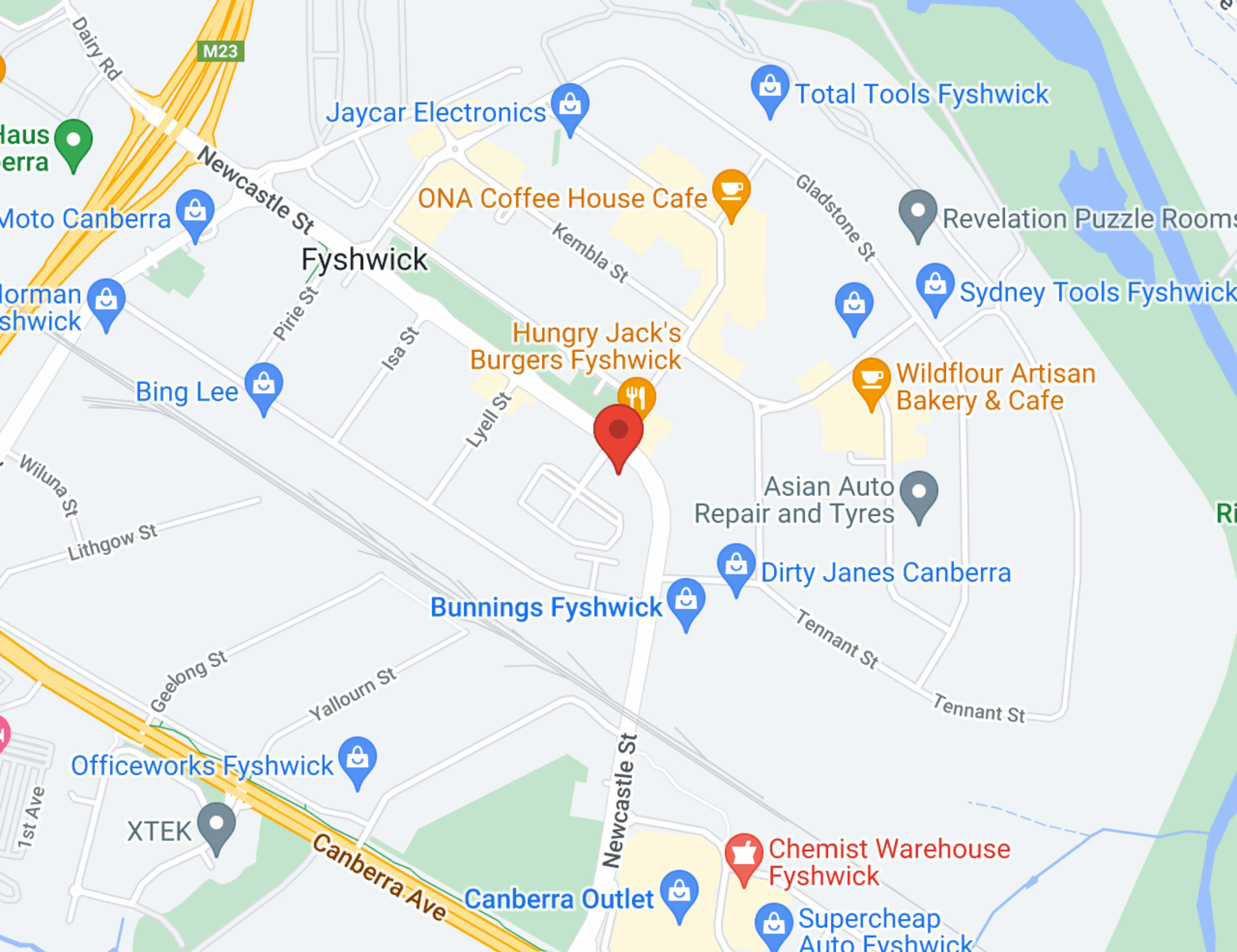 Gulson Canberra Classic - Sales map