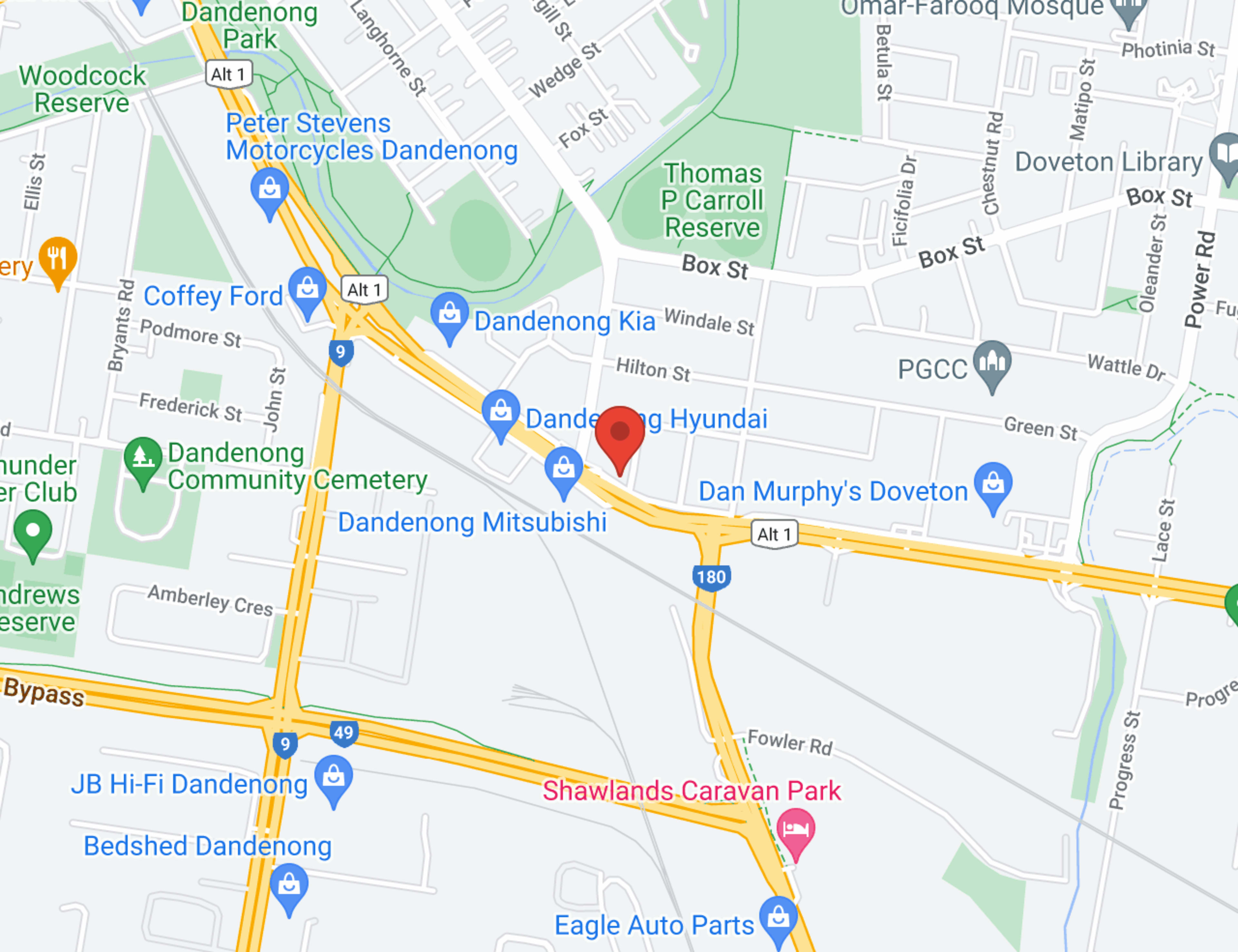 Market City Motors Dandenong map