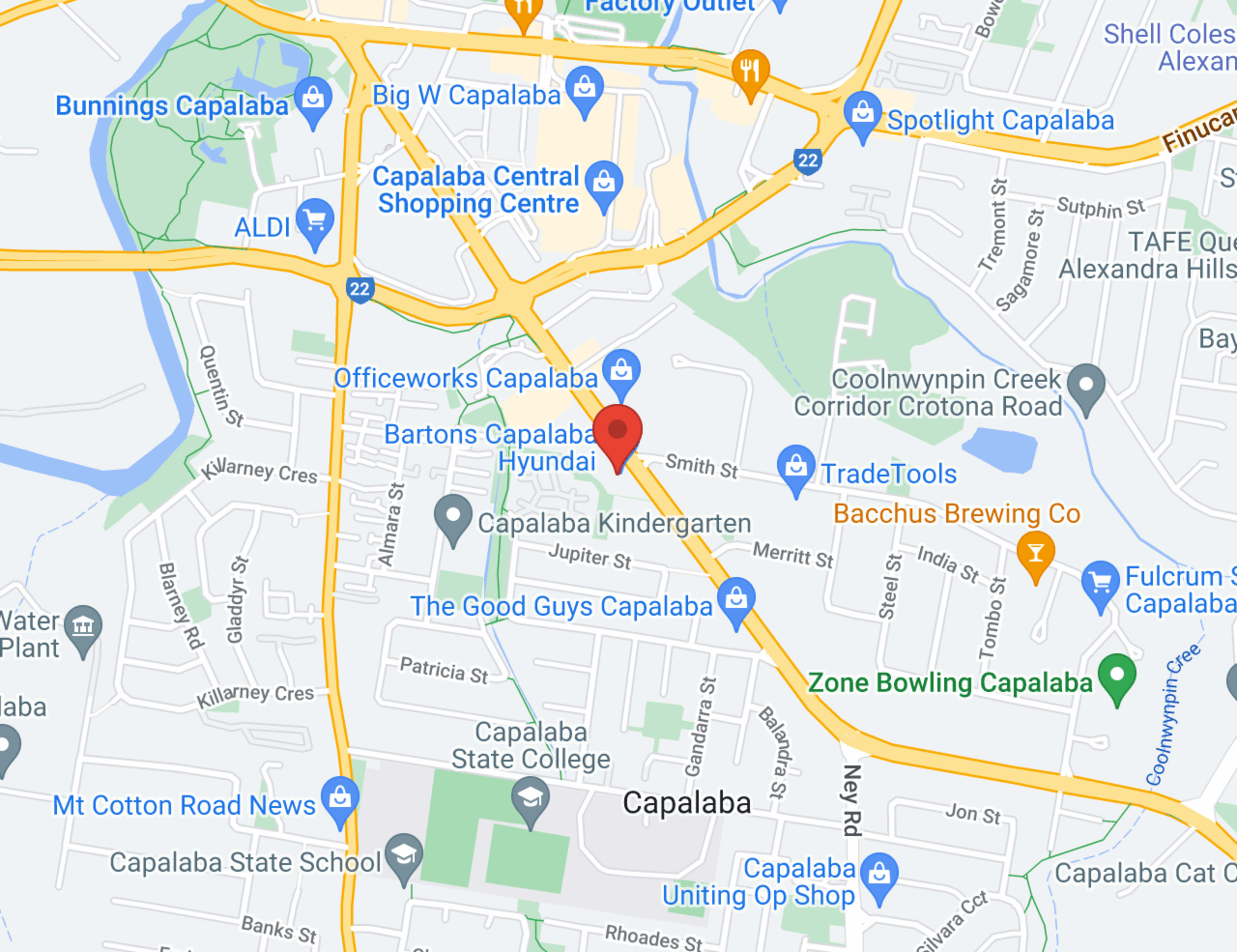 Bartons Capalaba Nissan - Sales map