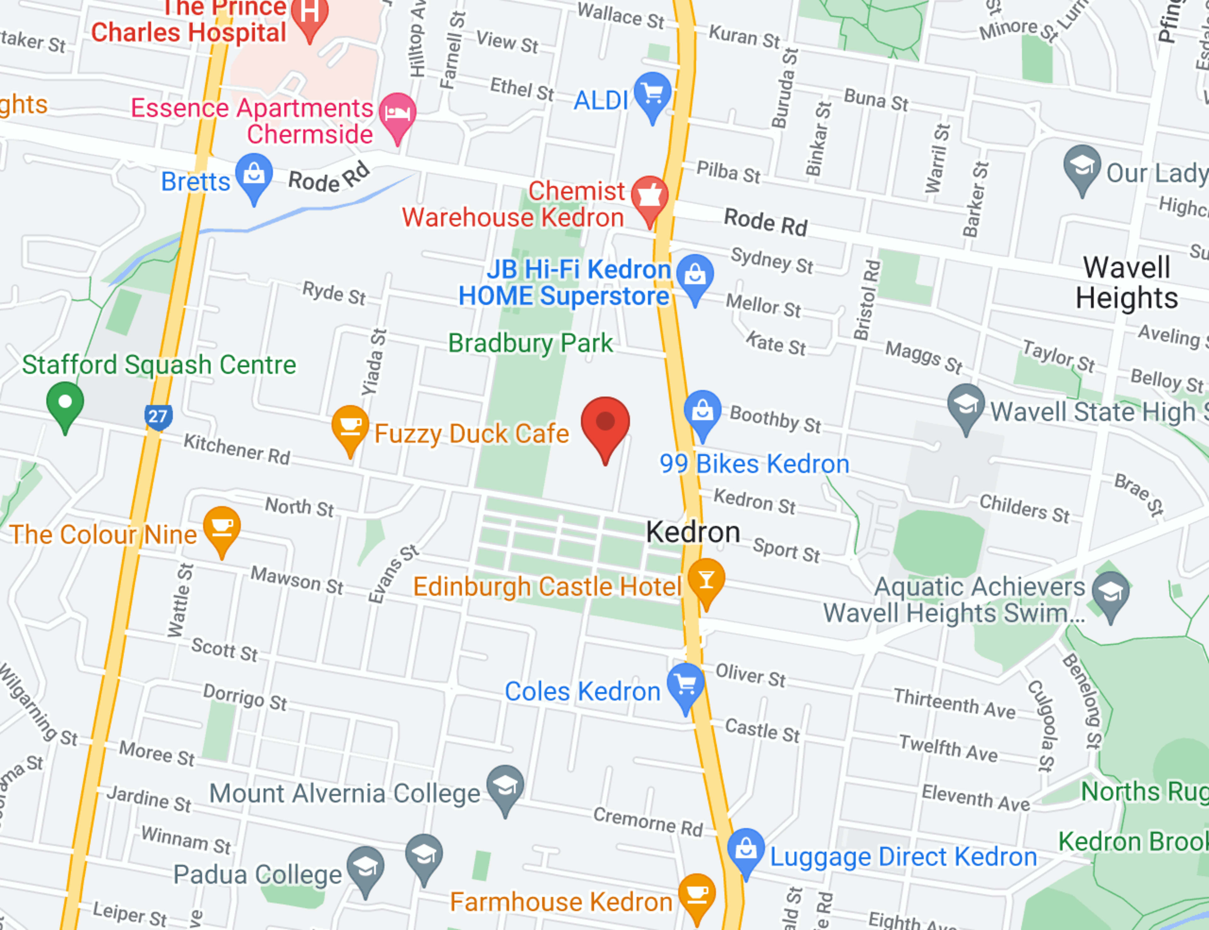 Byrne Ford Kedron - Service map