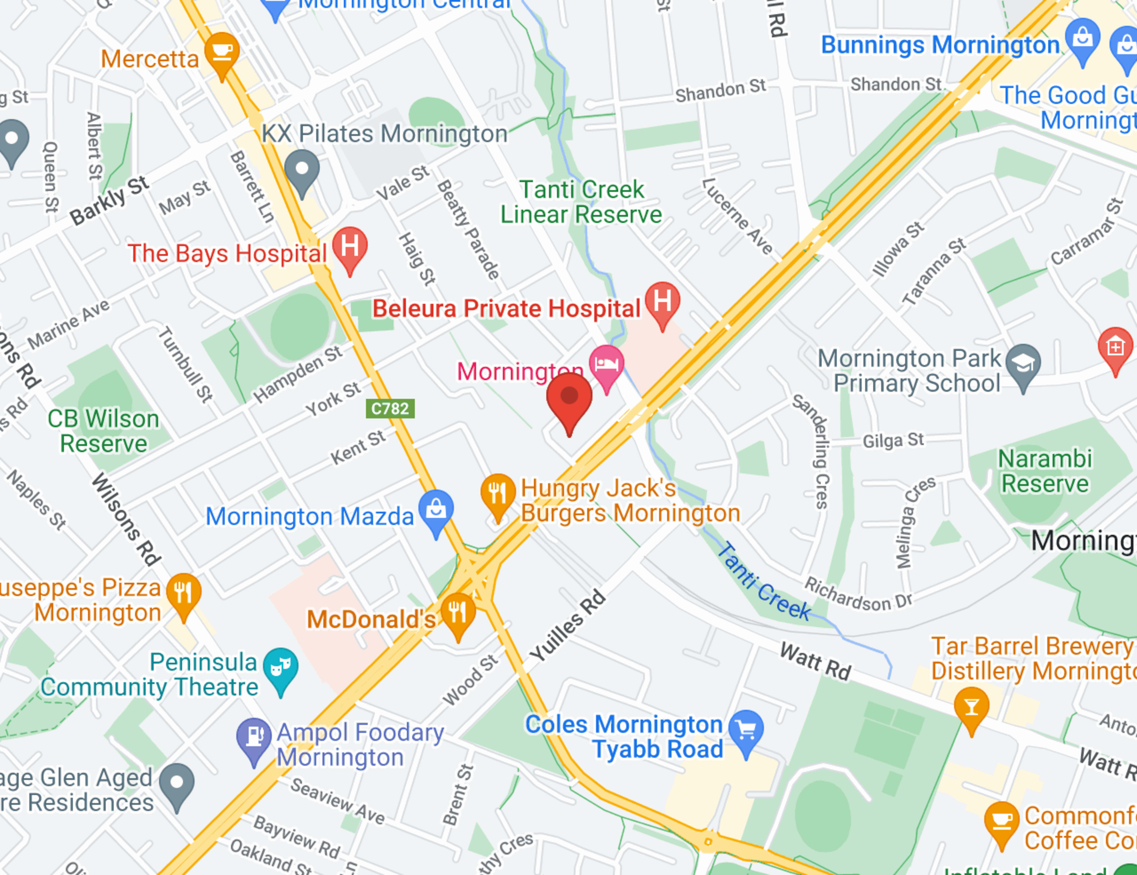 Chery Mornington map