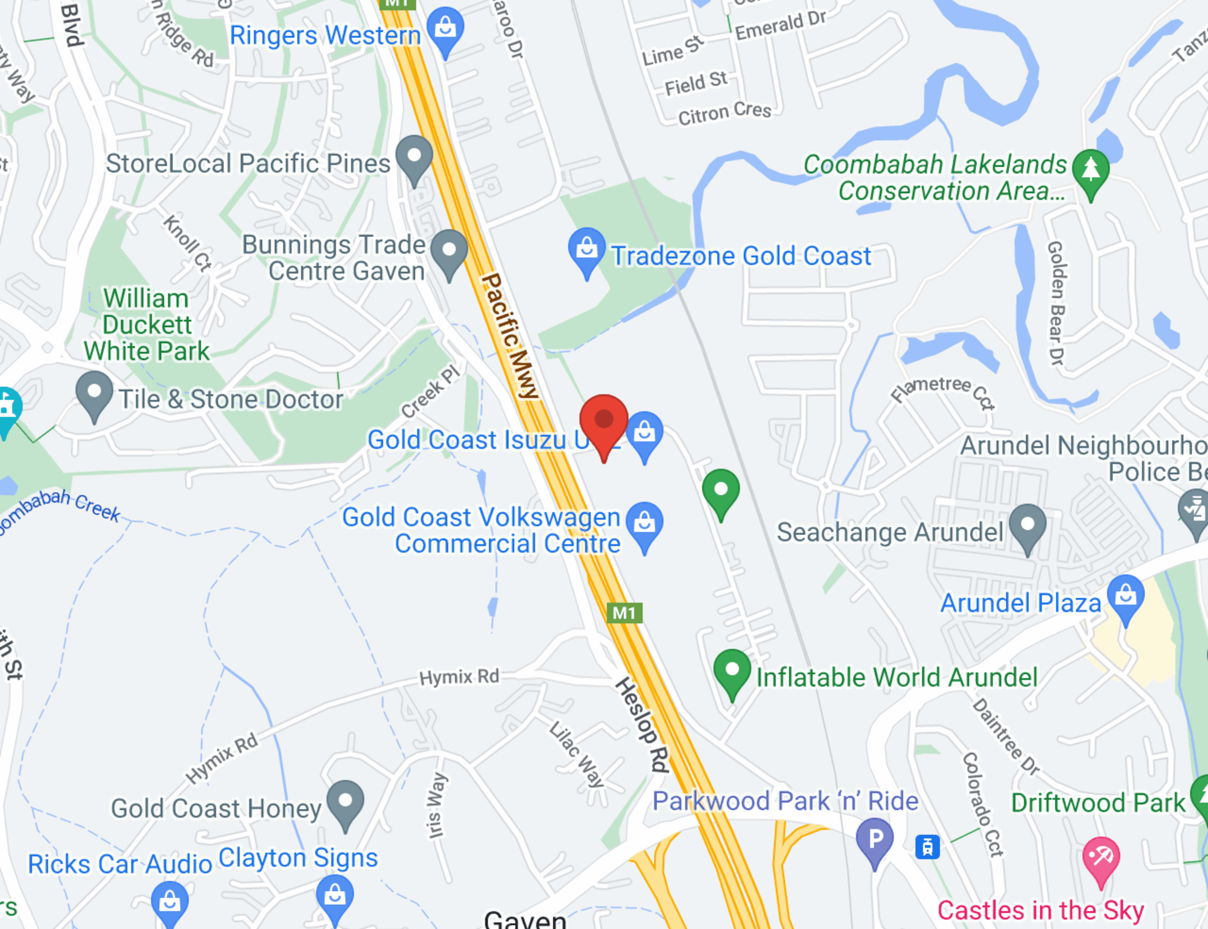 Gold Coast Isuzu Trucks - Sales map