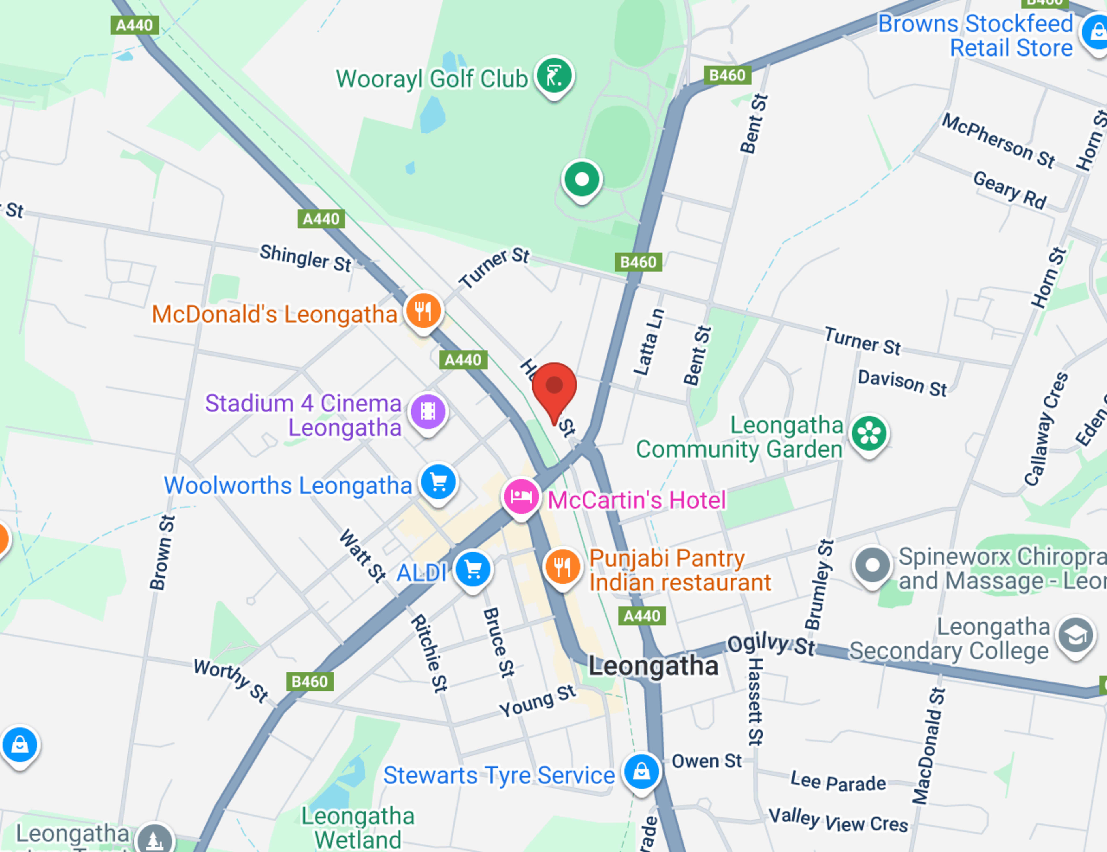 Leongatha Kia map