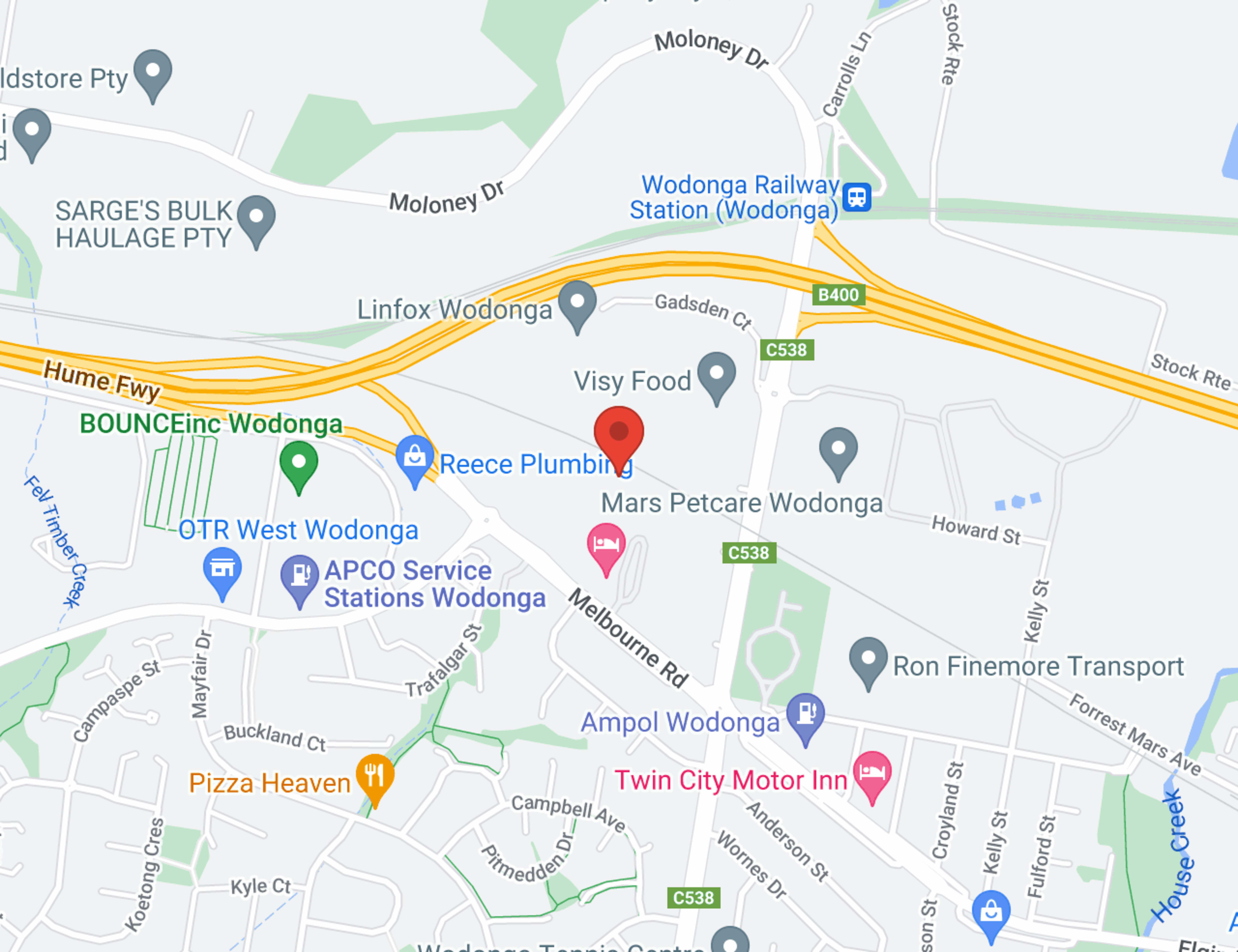 Blacklocks Wodonga Used - Parts map