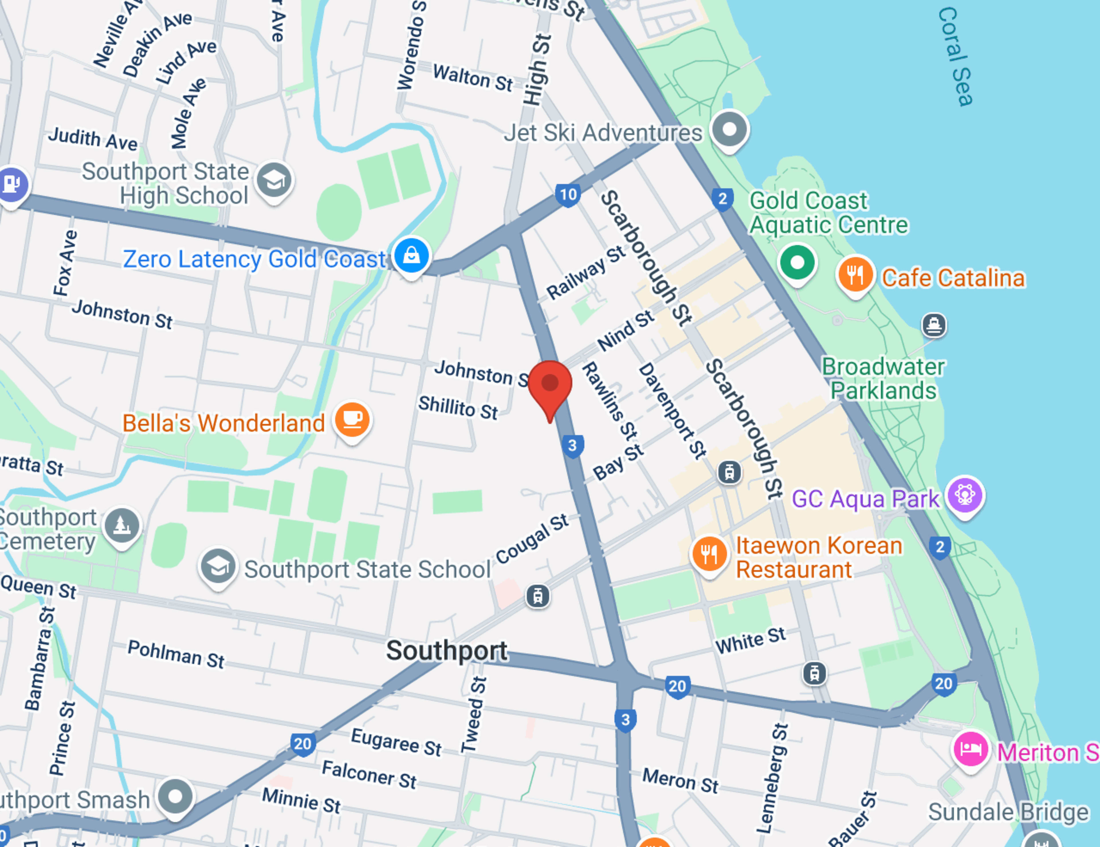 Ferrari Gold Coast map