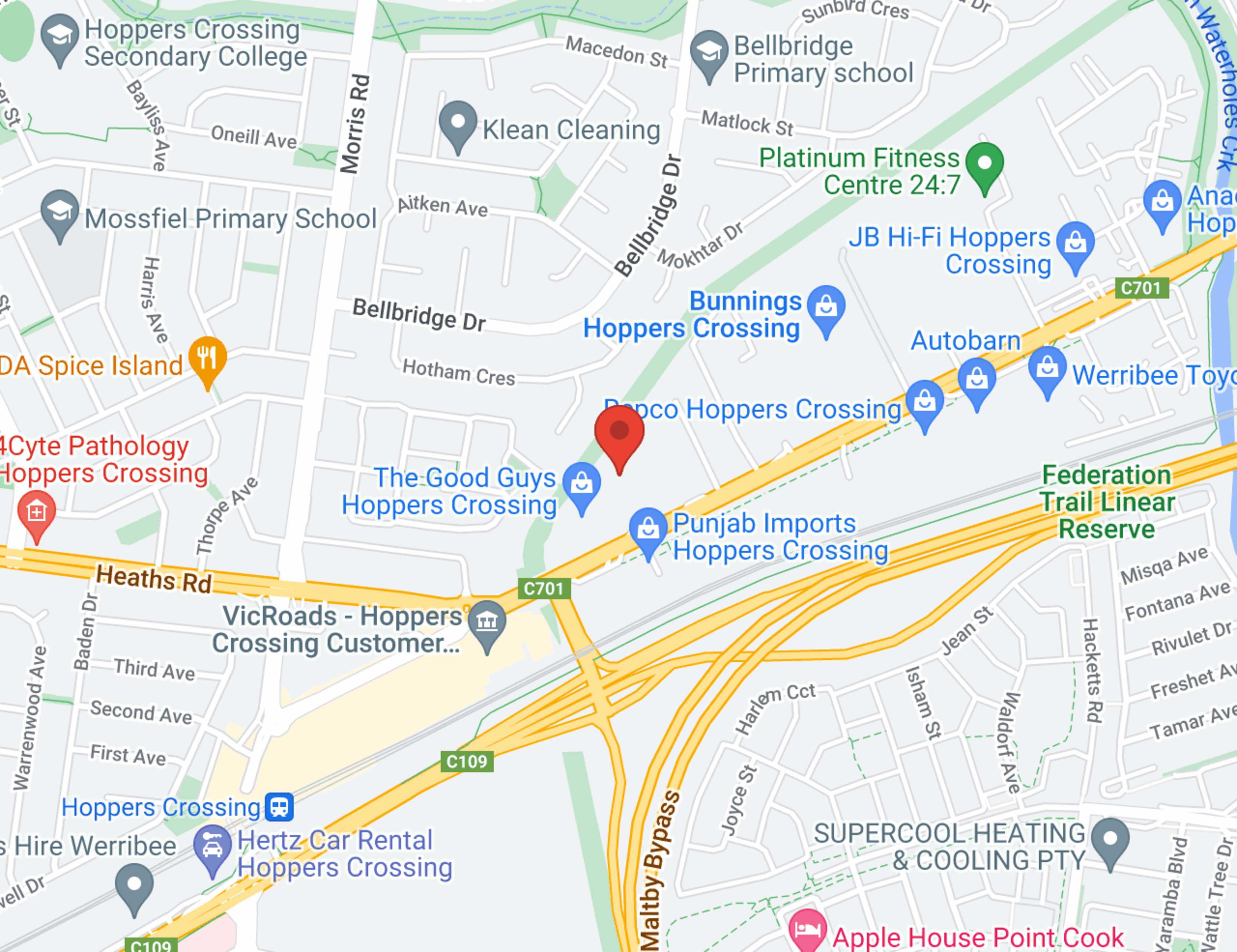 Werribee Hyundai map