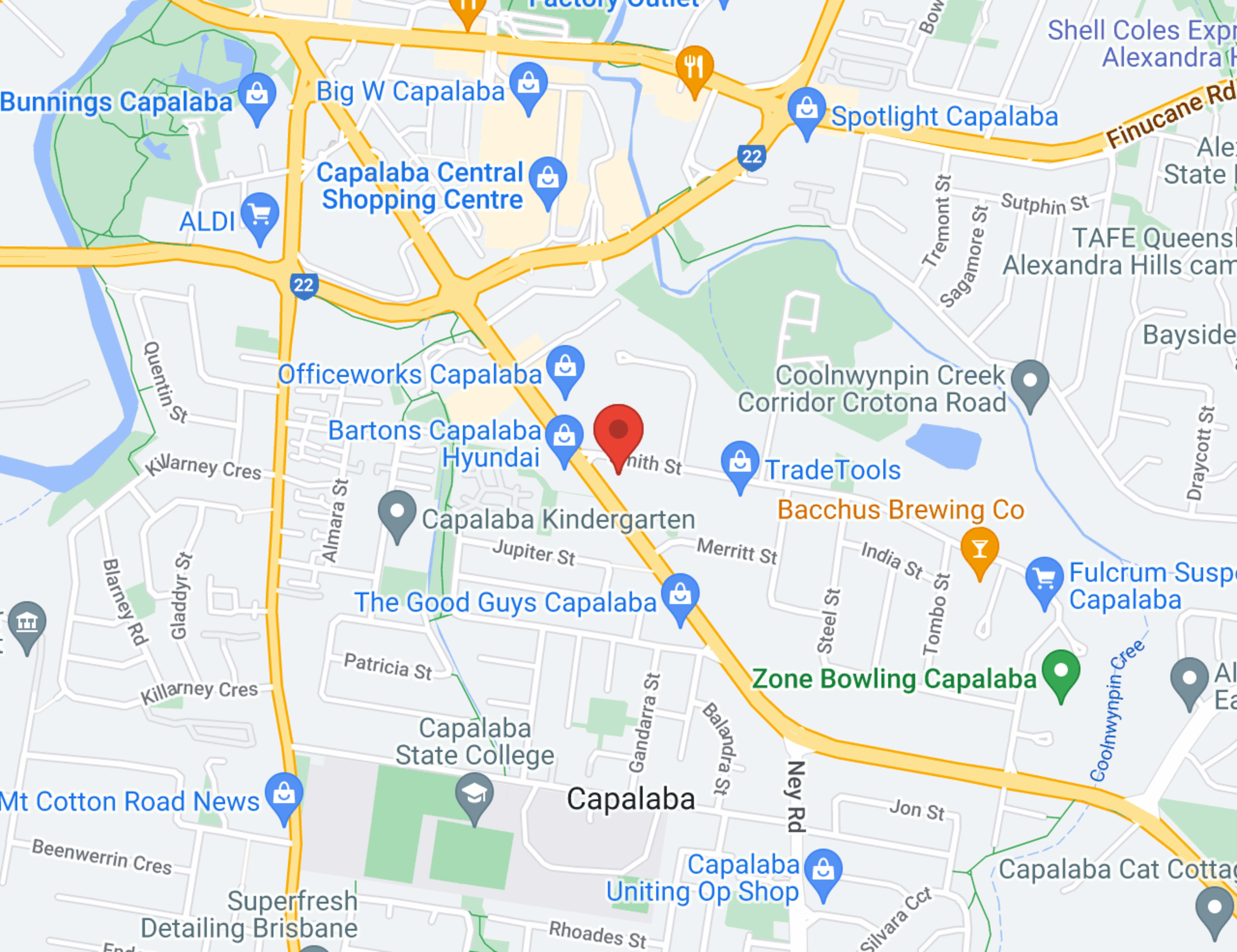 Bartons Capalaba Nissan Used - Sales map