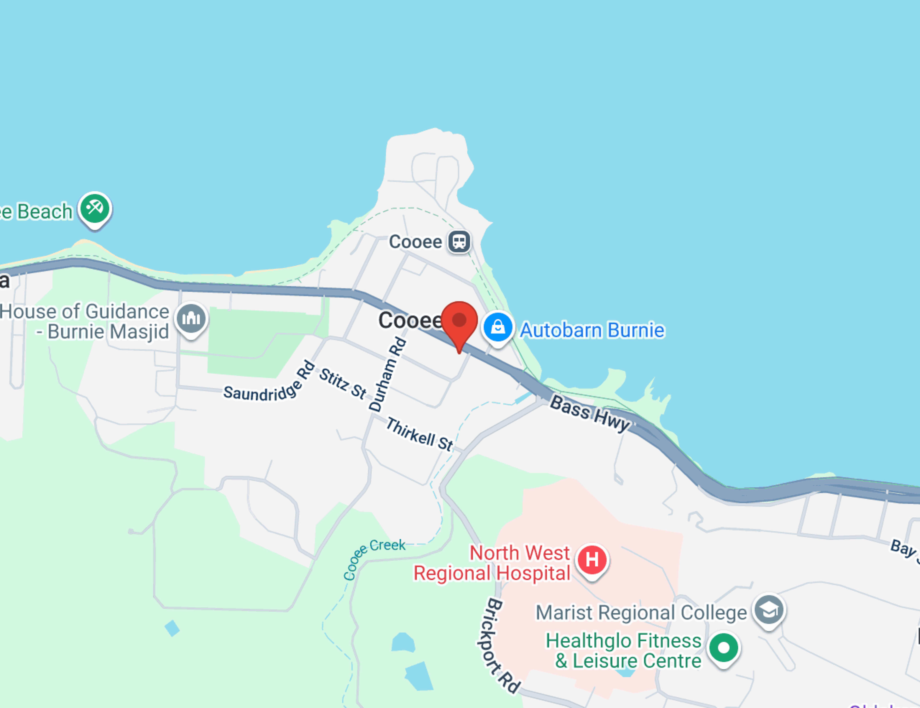 Burnie Isuzu Ute map