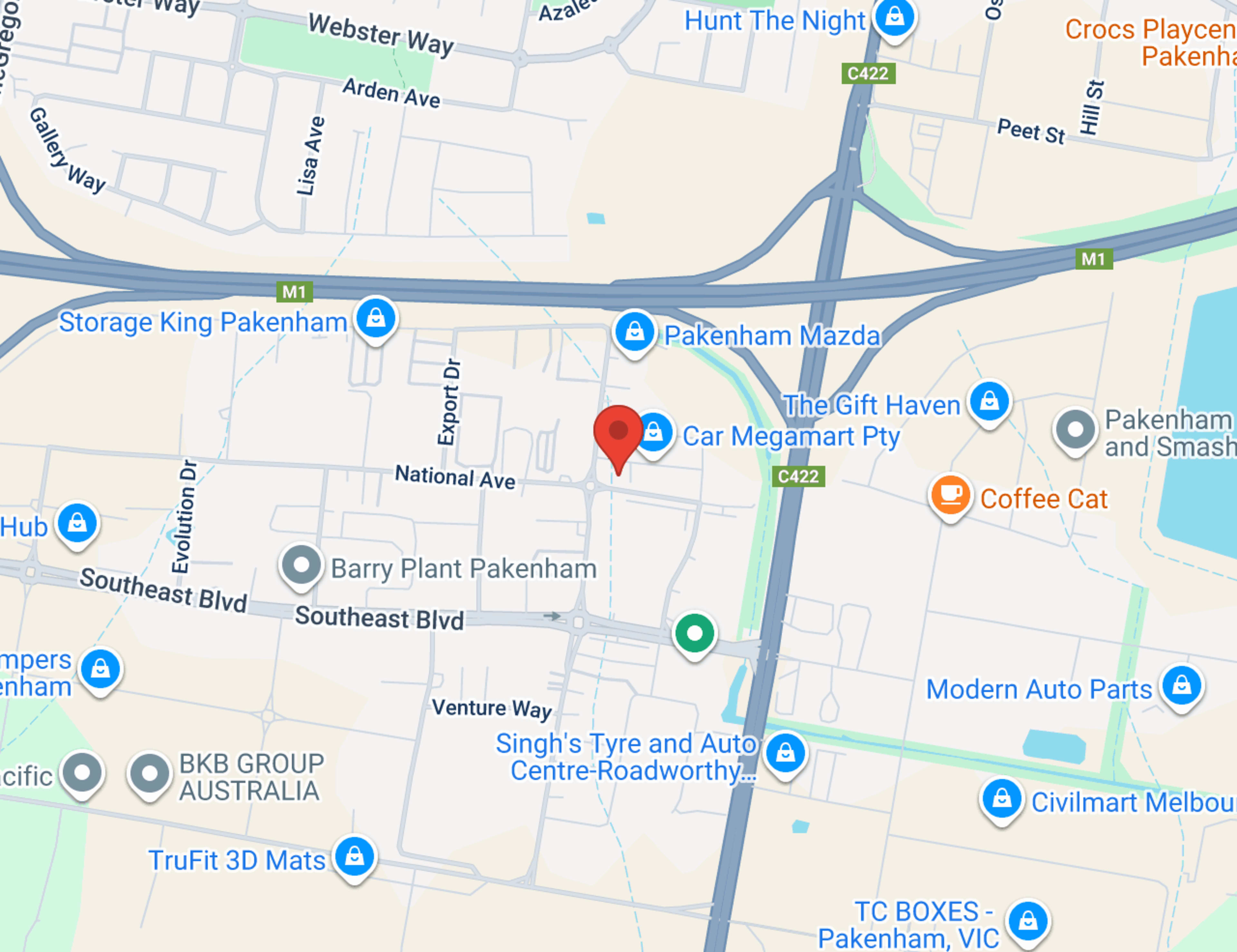 Gippsland Motor Group Satellite Site map