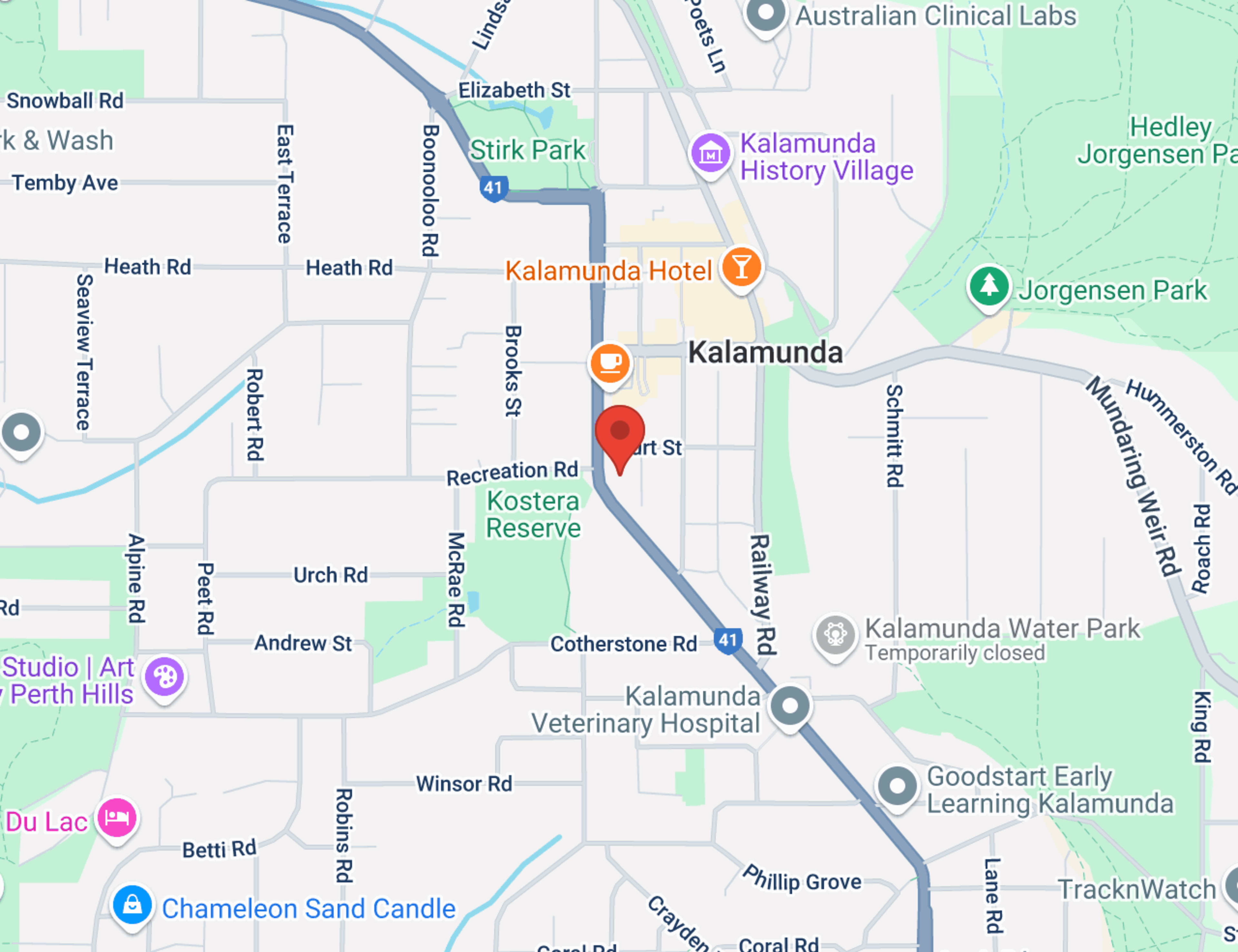 Kalamunda Toyota map