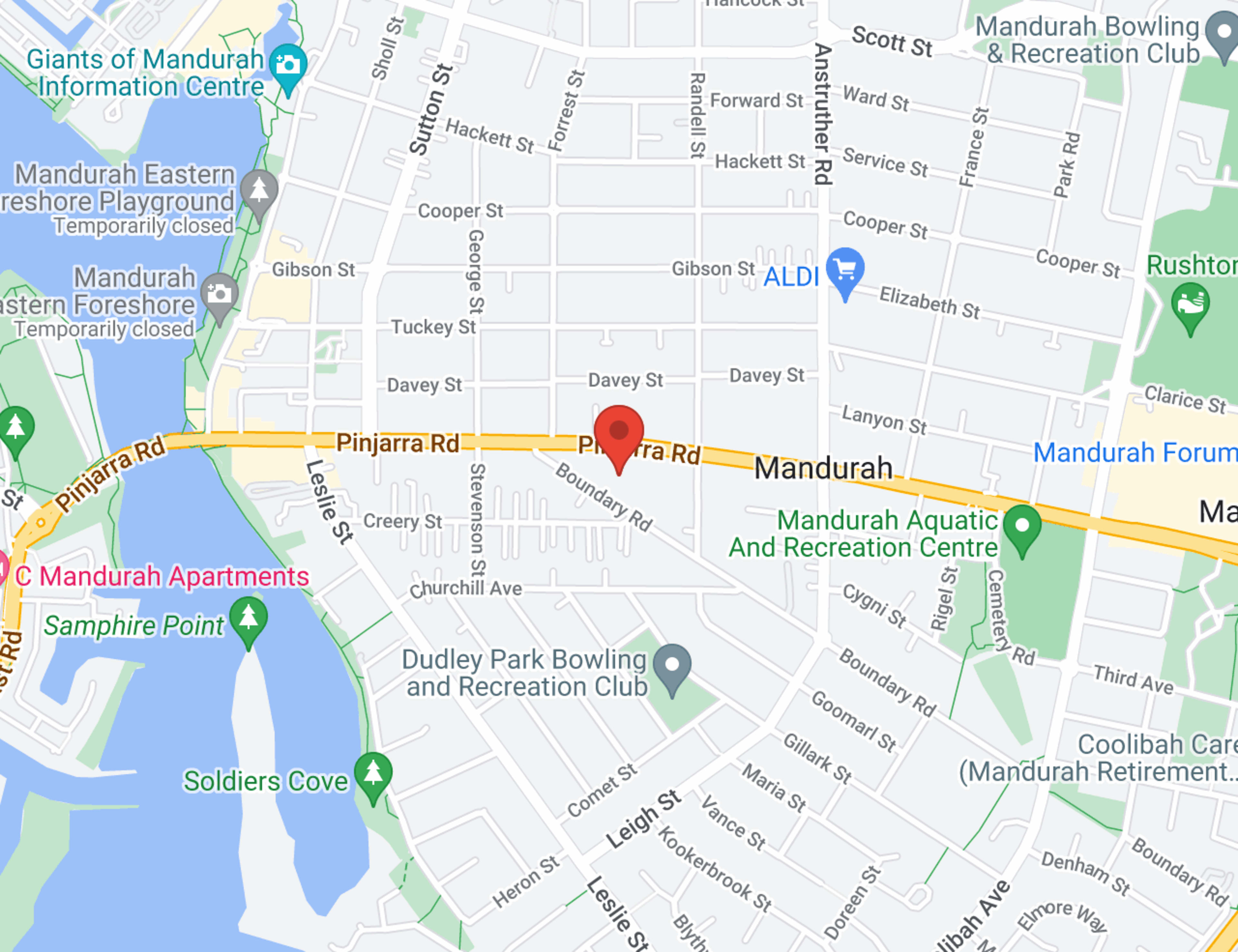 Mandurah Used Cars map