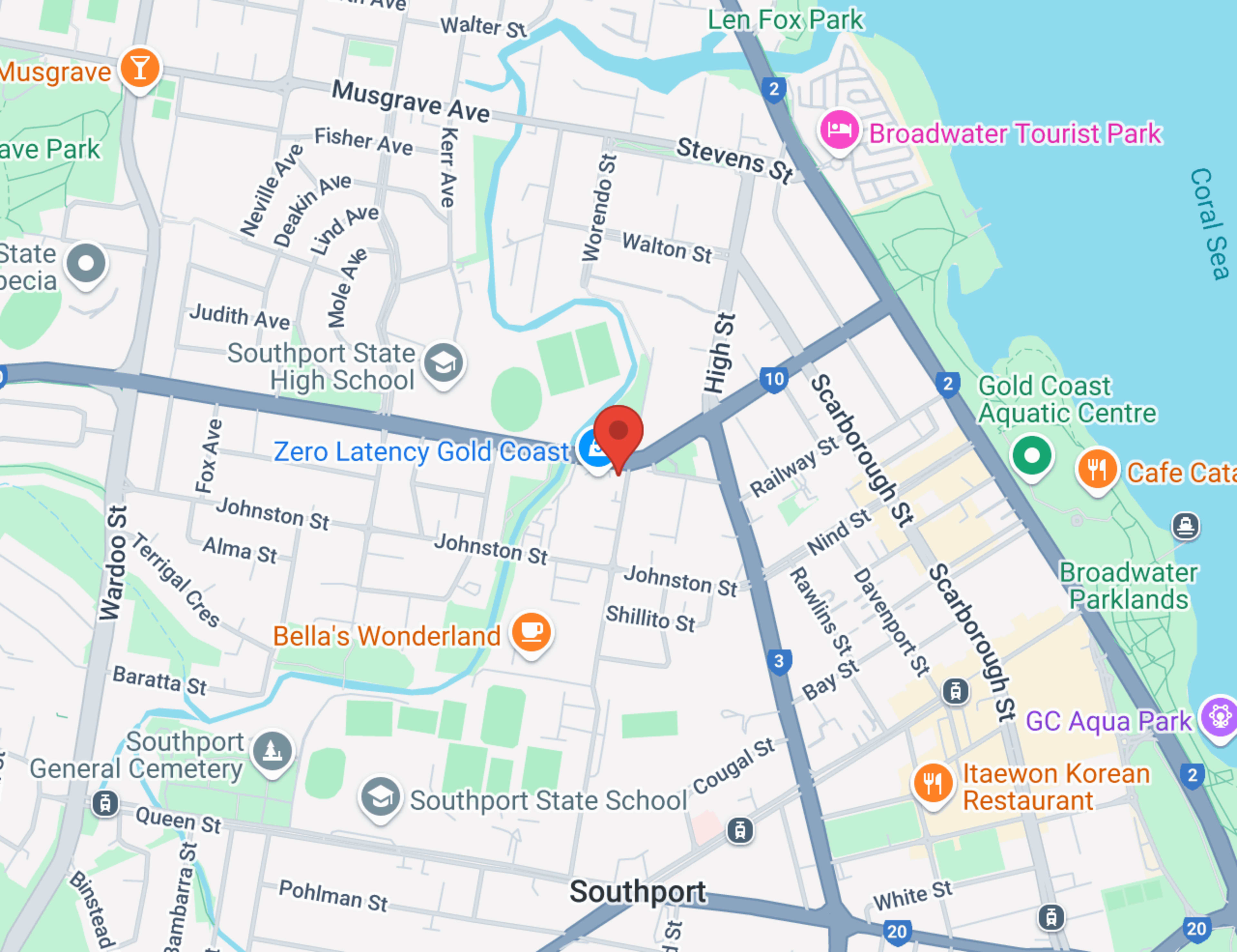 Land Rover Gold Coast map