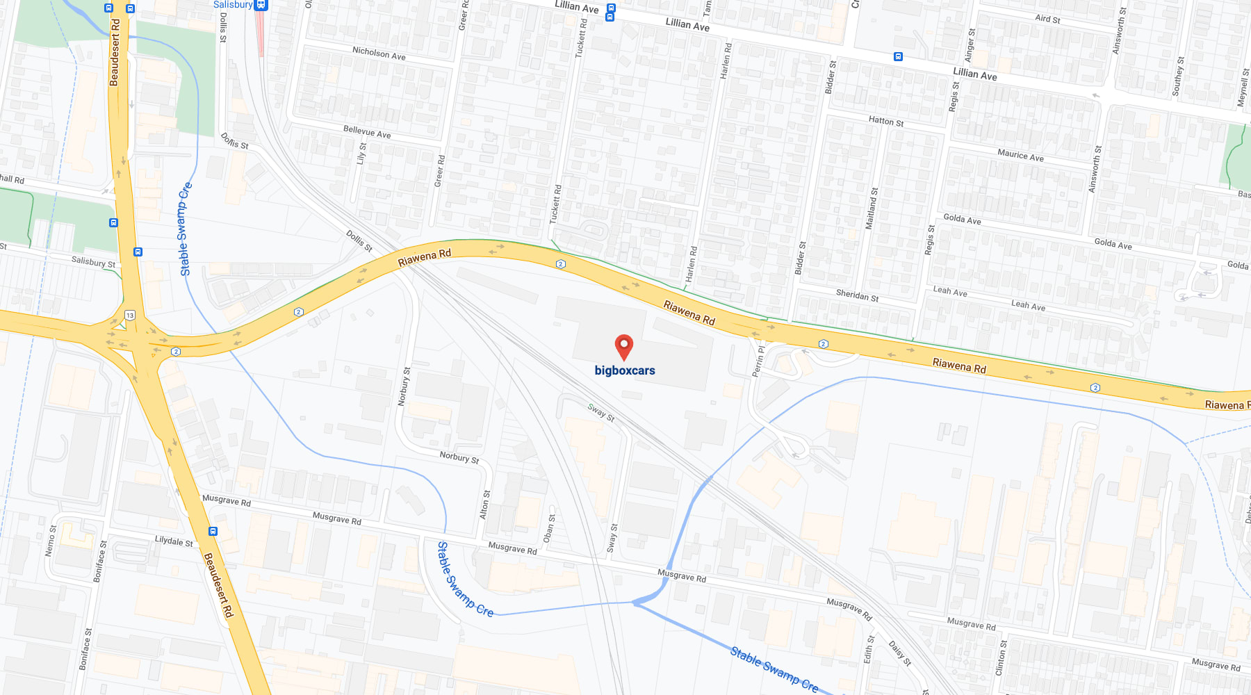 Big Box Cars map