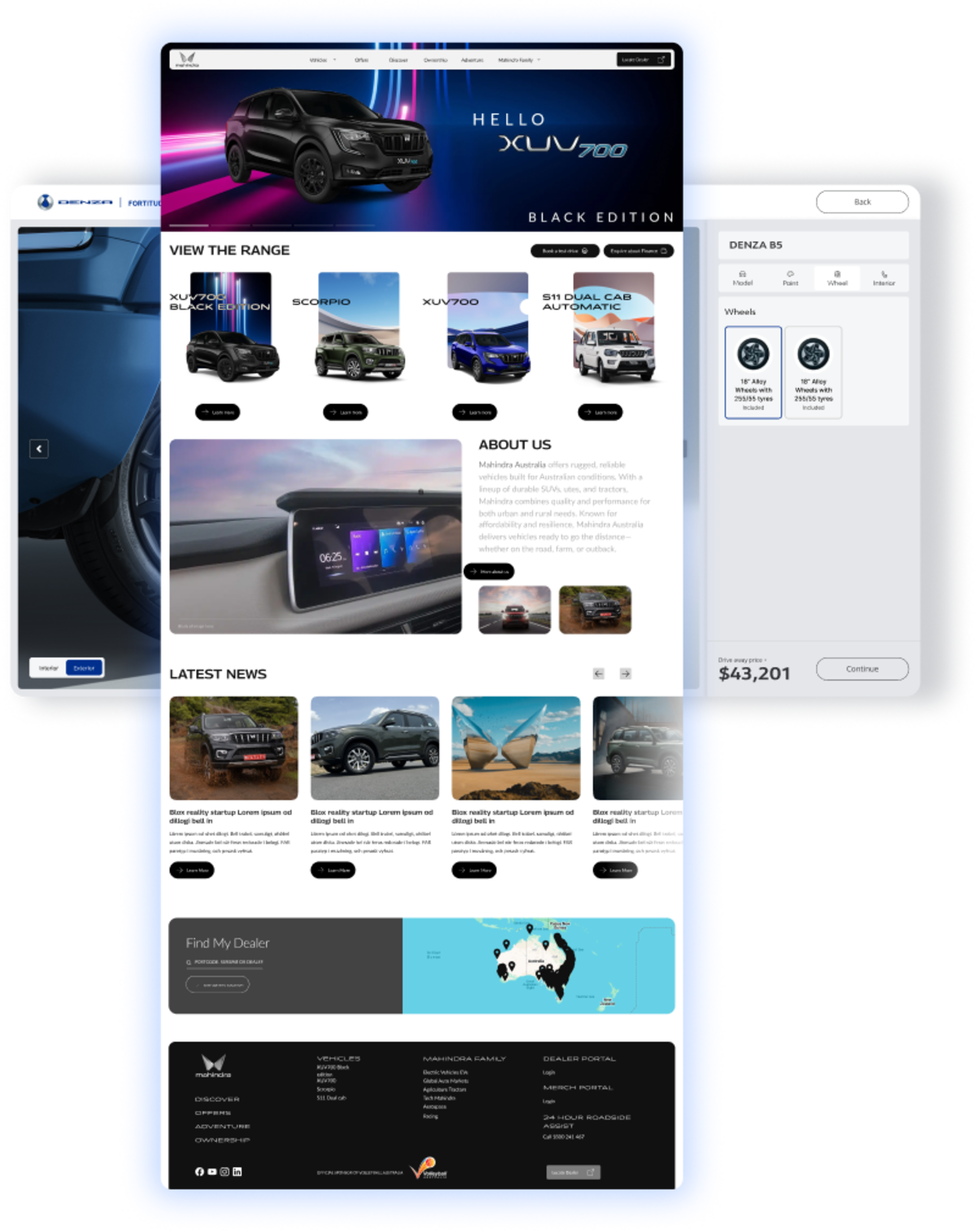 Dealer Studio OEM national site and dealer configurator on desktop and mobile