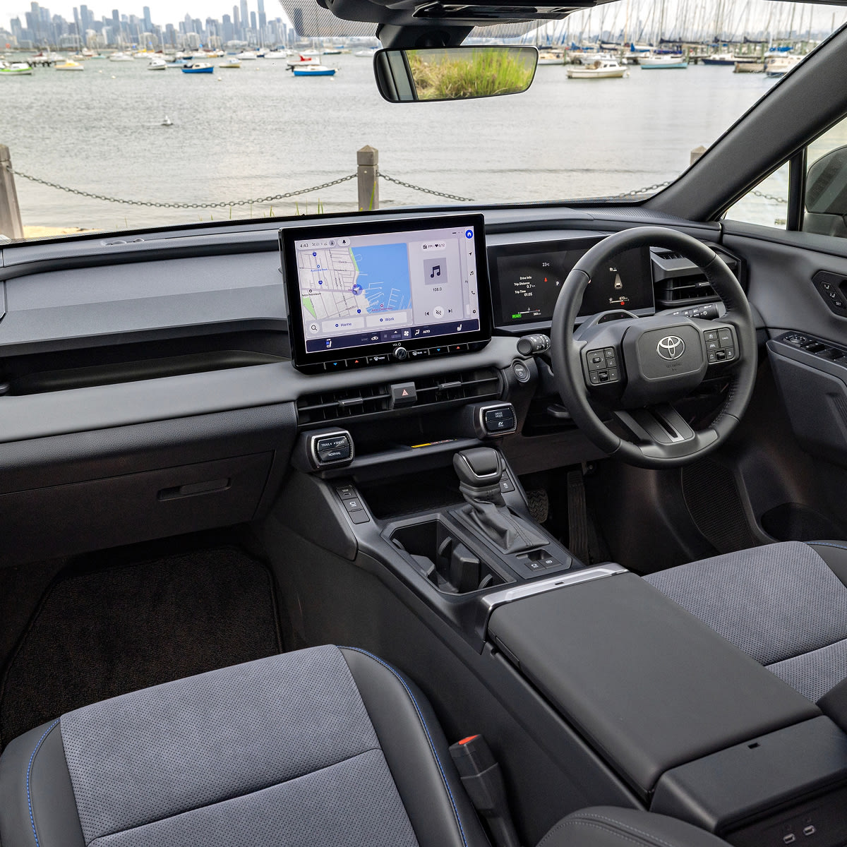 Toyota RAV4 PHEV charging port with 22.7kWh battery detail
