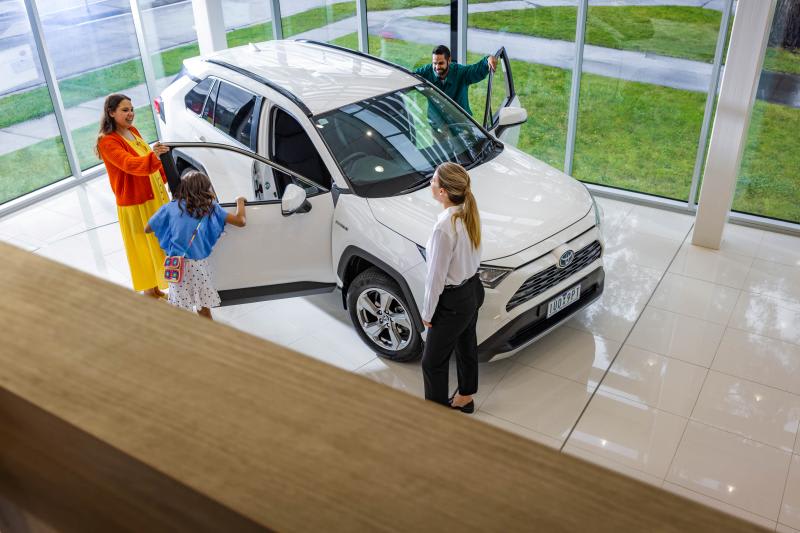 Toyota RAV4 in a New Toyota Showroom