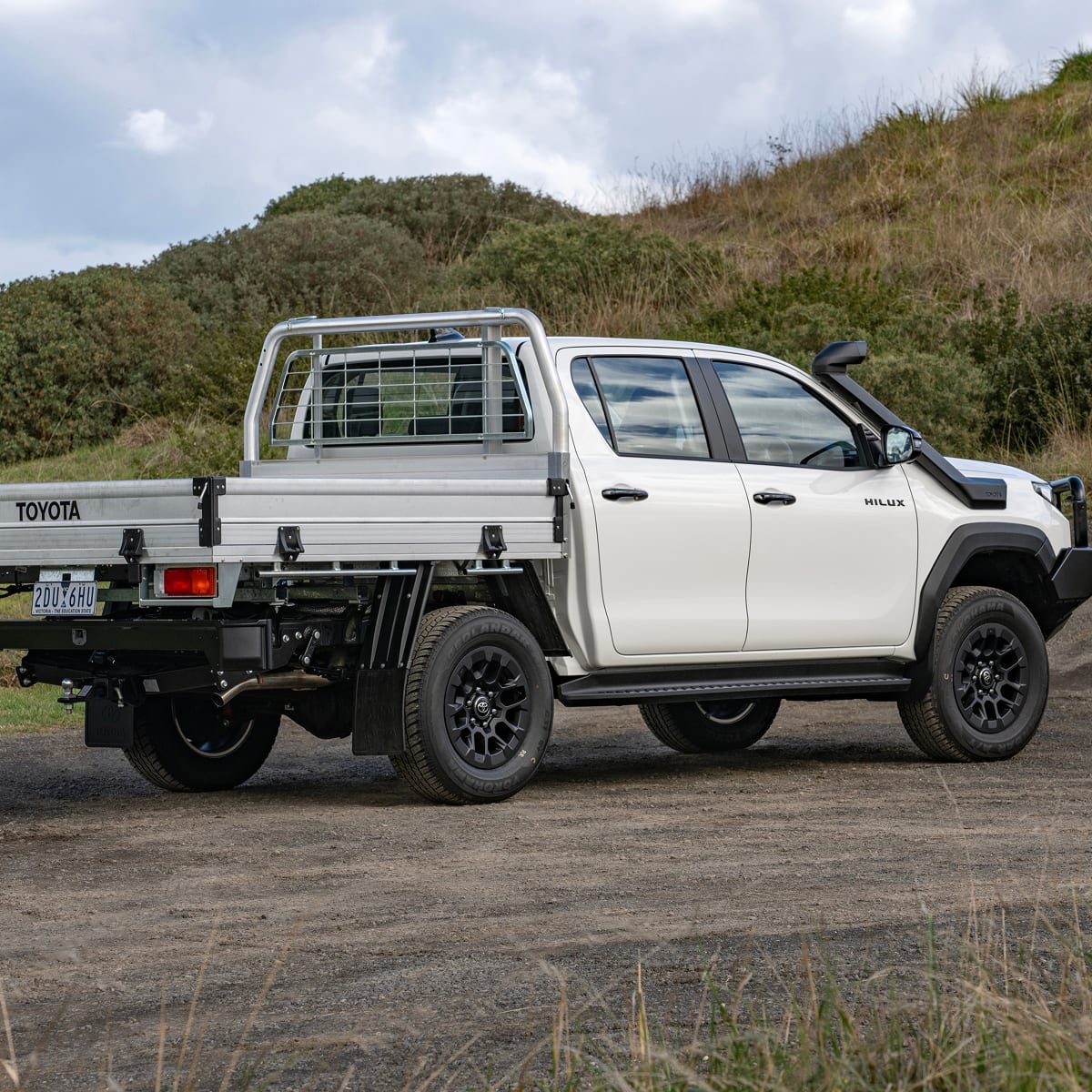 New Toyota HiLux SR dual-cab pickup loaded for trade work in Perth