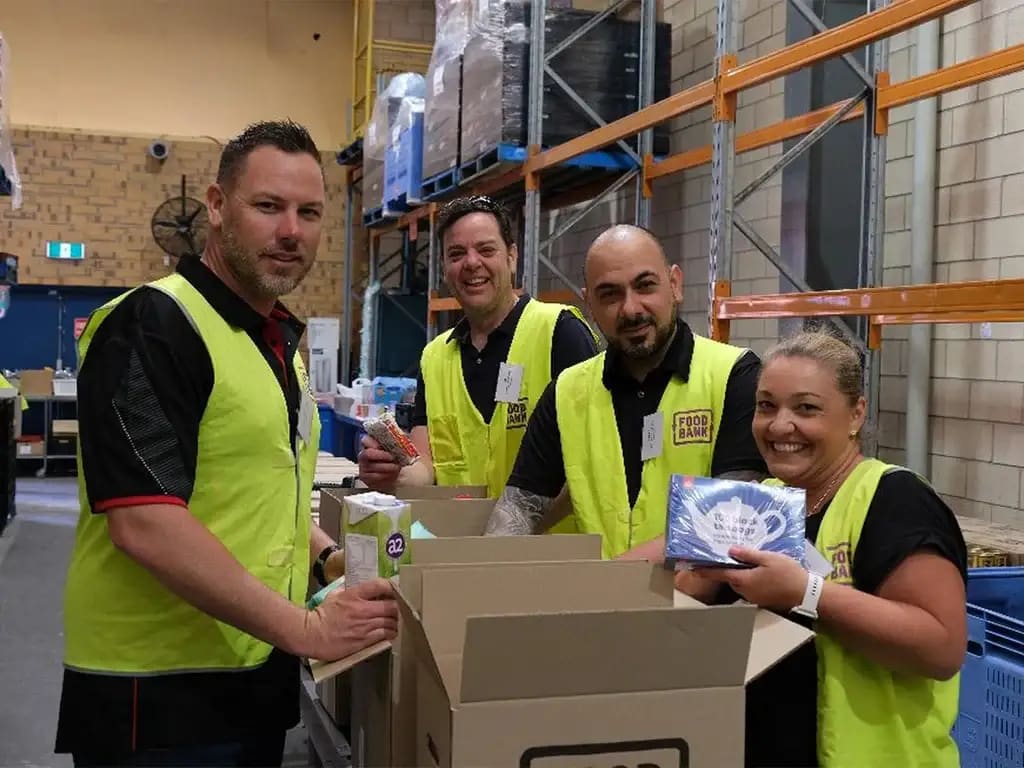 Foodbank Hamper Packing for Riverland Flood Relief