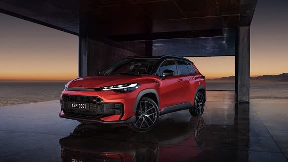 New-look Toyota Corolla Cross Hybrid SUV at New Town Toyota, East Victoria Park, Perth