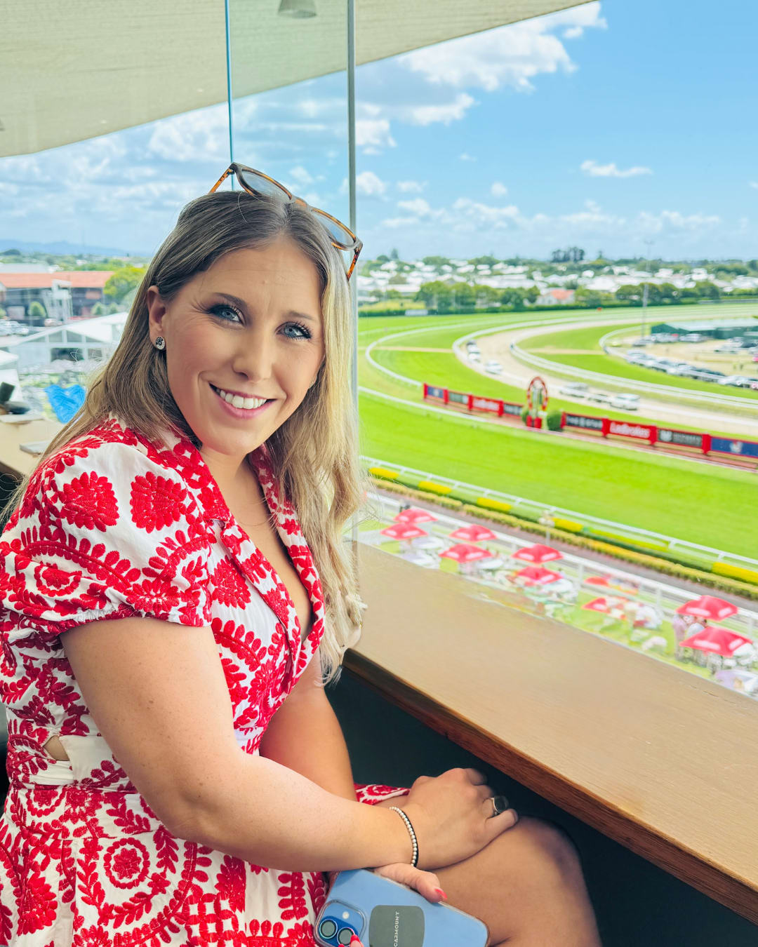 Brooke Rawson poses at the racetrack.