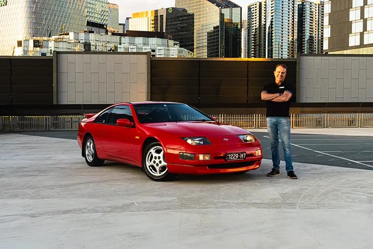 Andrew Costello standing next to his 1992 Nissan (Z32) 300ZX