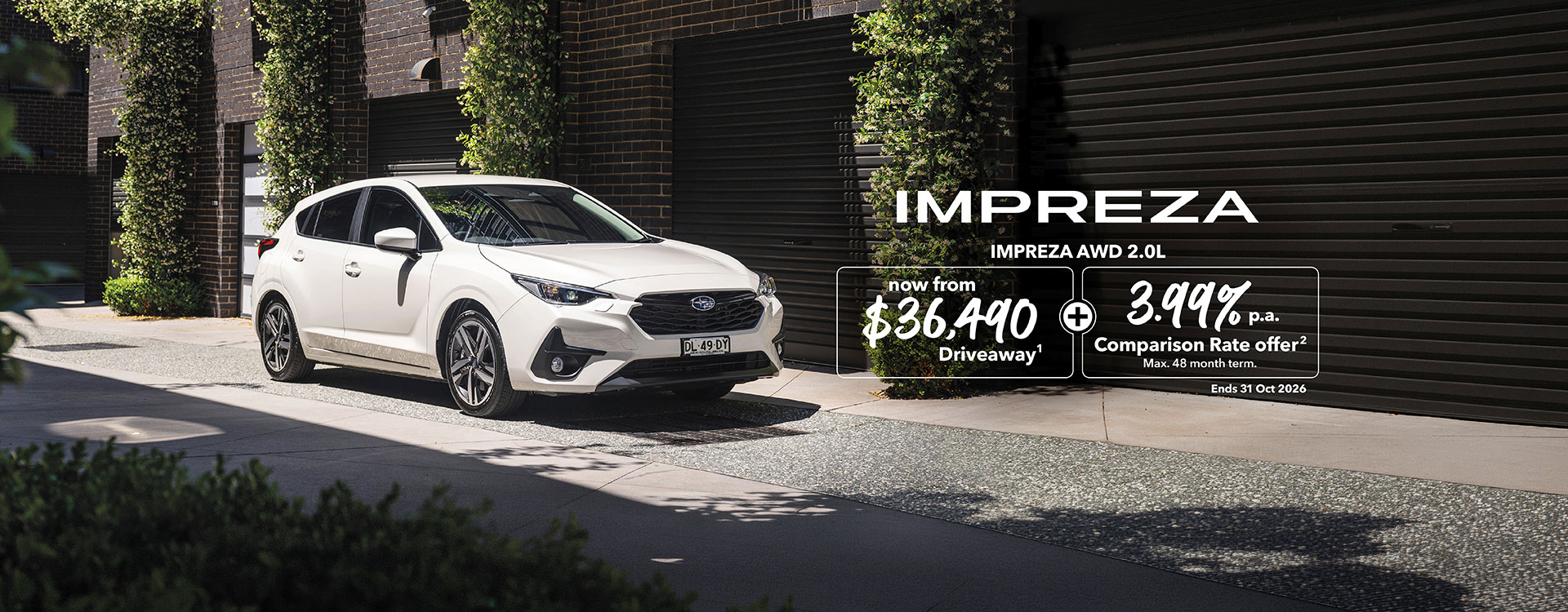 Subaru Impreza starting from $36,490 - $43,990 Driveaway¹* Image